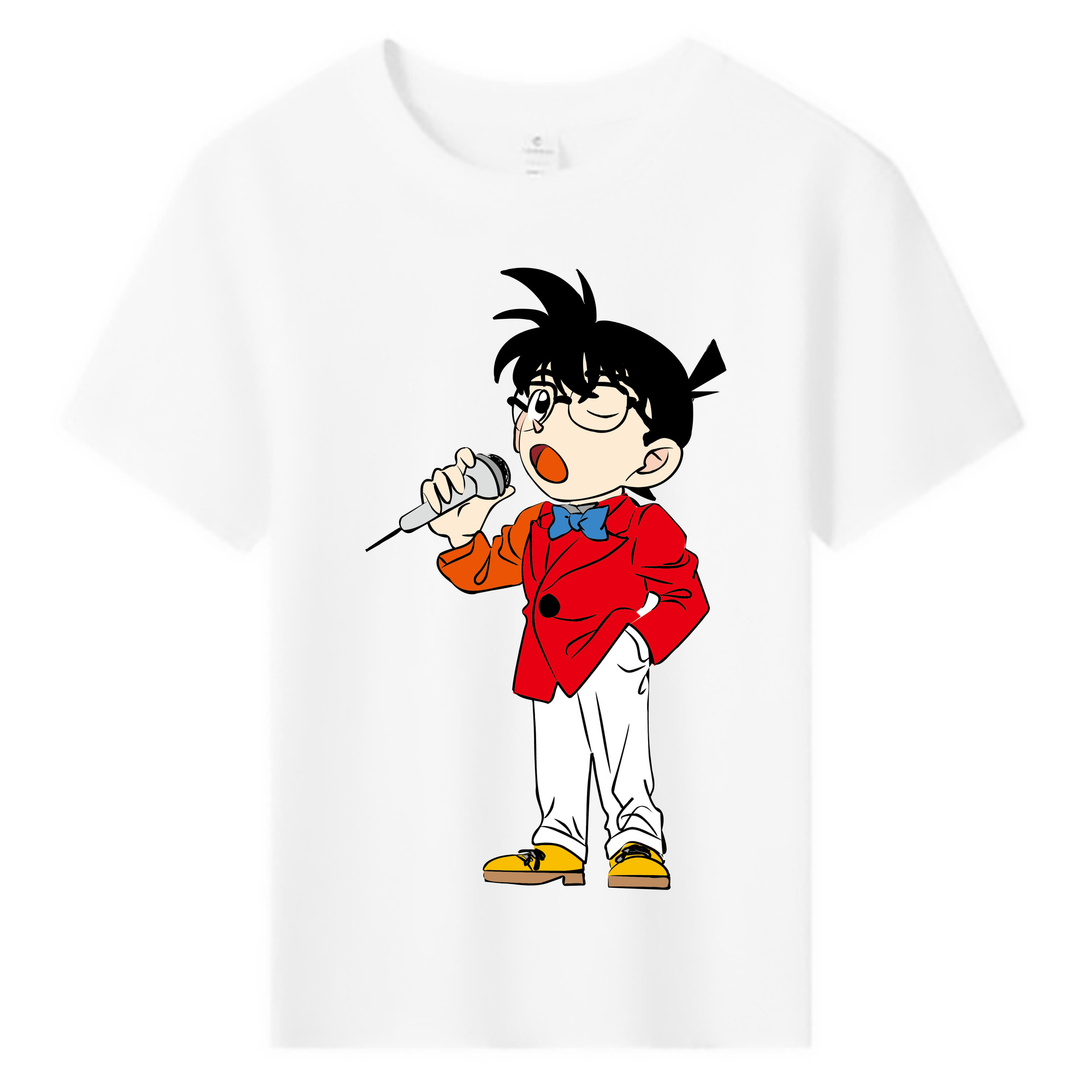 （画像用） 名探偵コナン 江戸川 コナン Detective Conan Conan Edogawa 綿100％キッズTシャツ（フロントプリント）