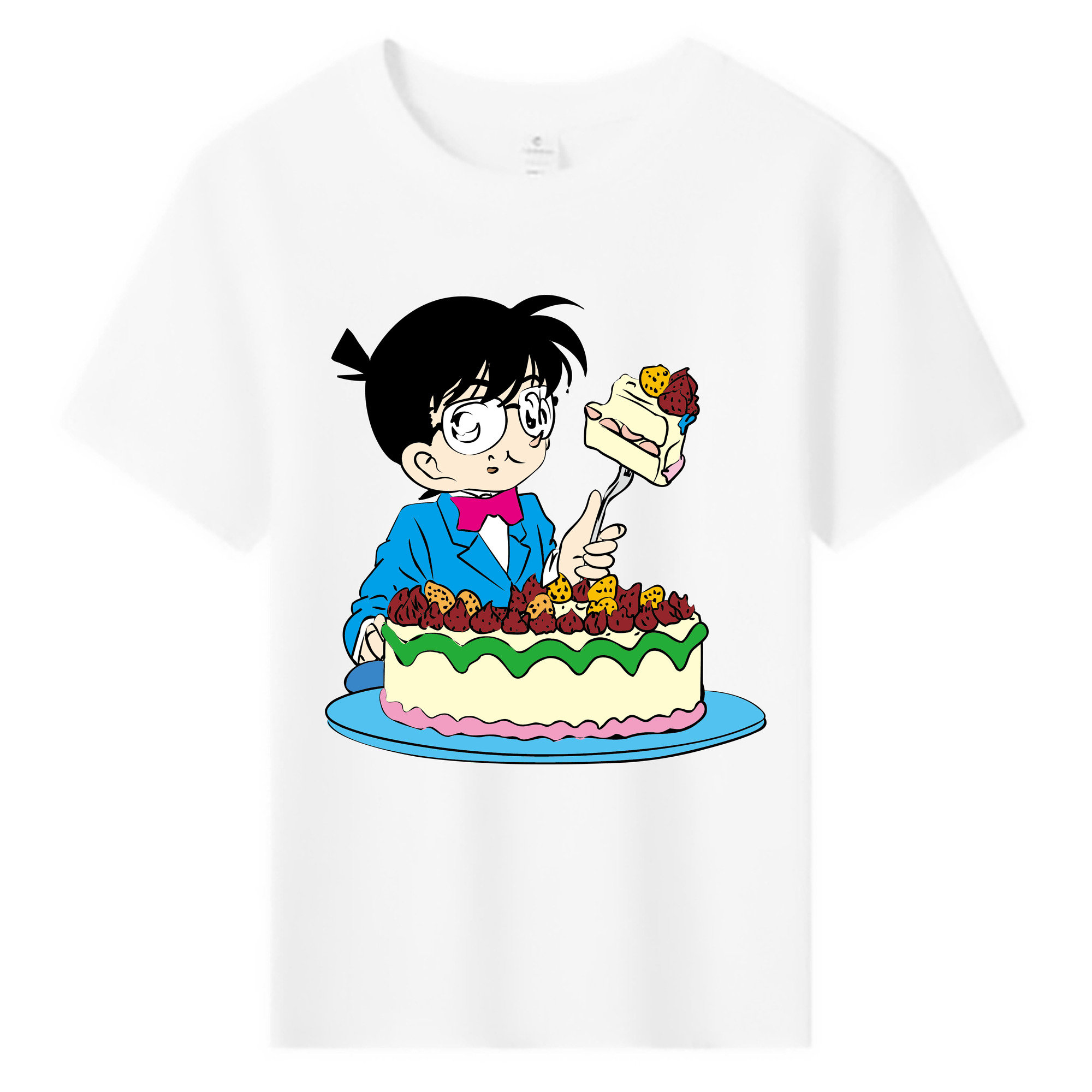 （画像用） 名探偵コナン 江戸川 コナン Detective Conan Conan Edogawa 綿100％キッズTシャツ（フロントプリント）