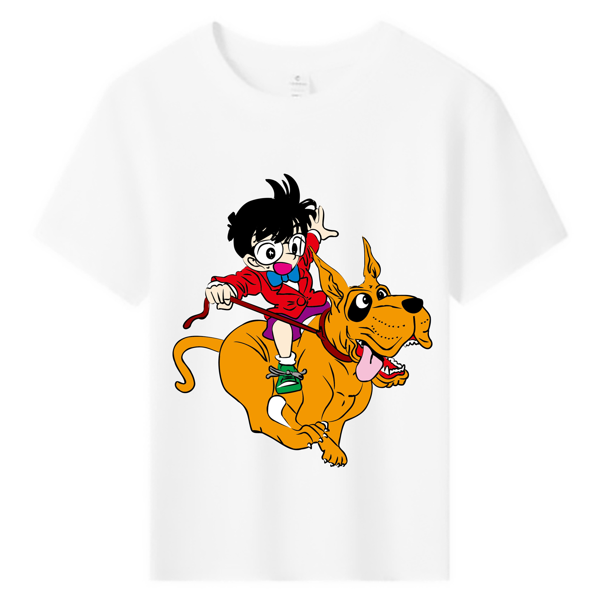 （画像用） 名探偵コナン 江戸川 コナン Detective Conan Conan Edogawa 綿100％キッズTシャツ（フロントプリント）