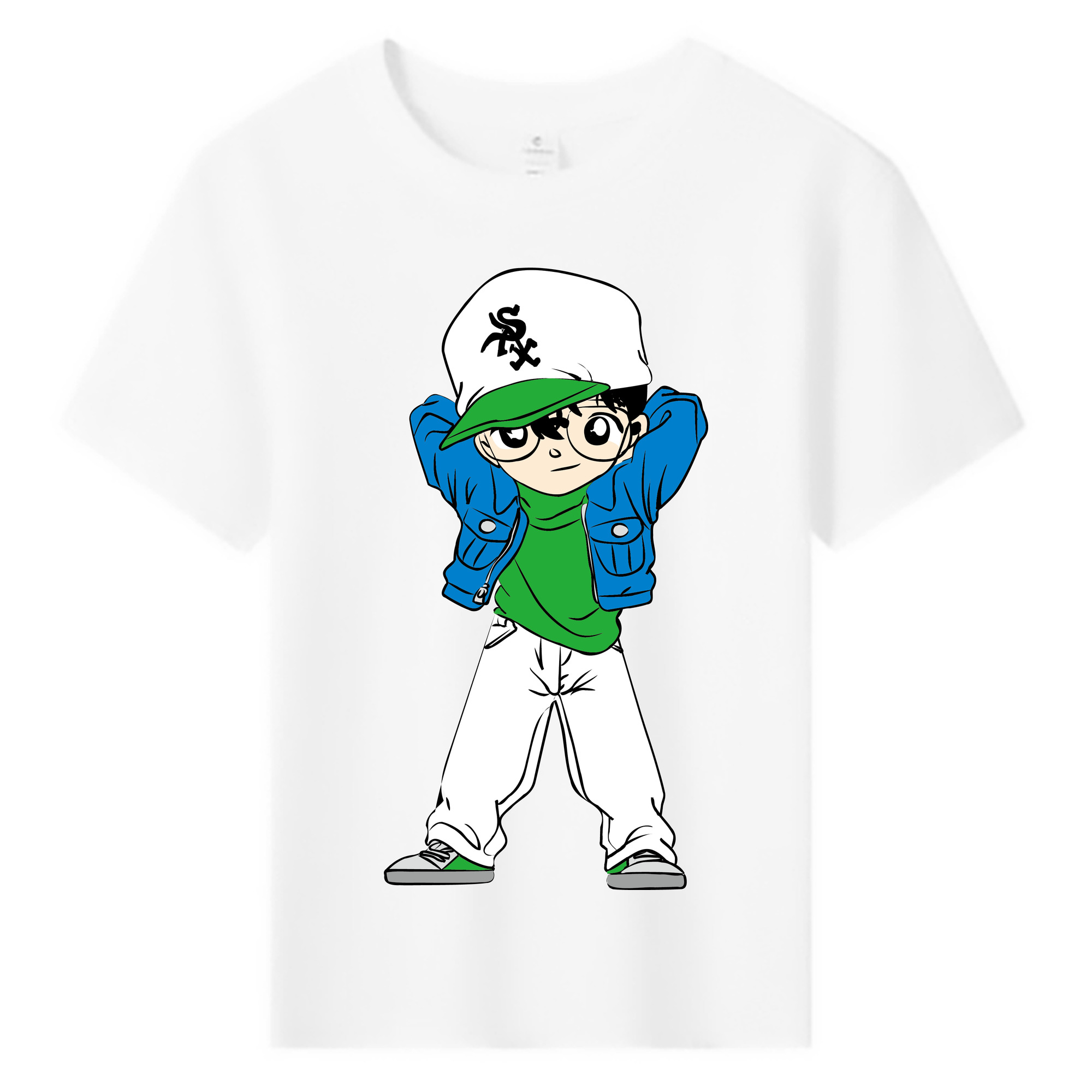 （画像用） 名探偵コナン 江戸川 コナン Detective Conan Conan Edogawa 綿100％キッズTシャツ（フロントプリント）