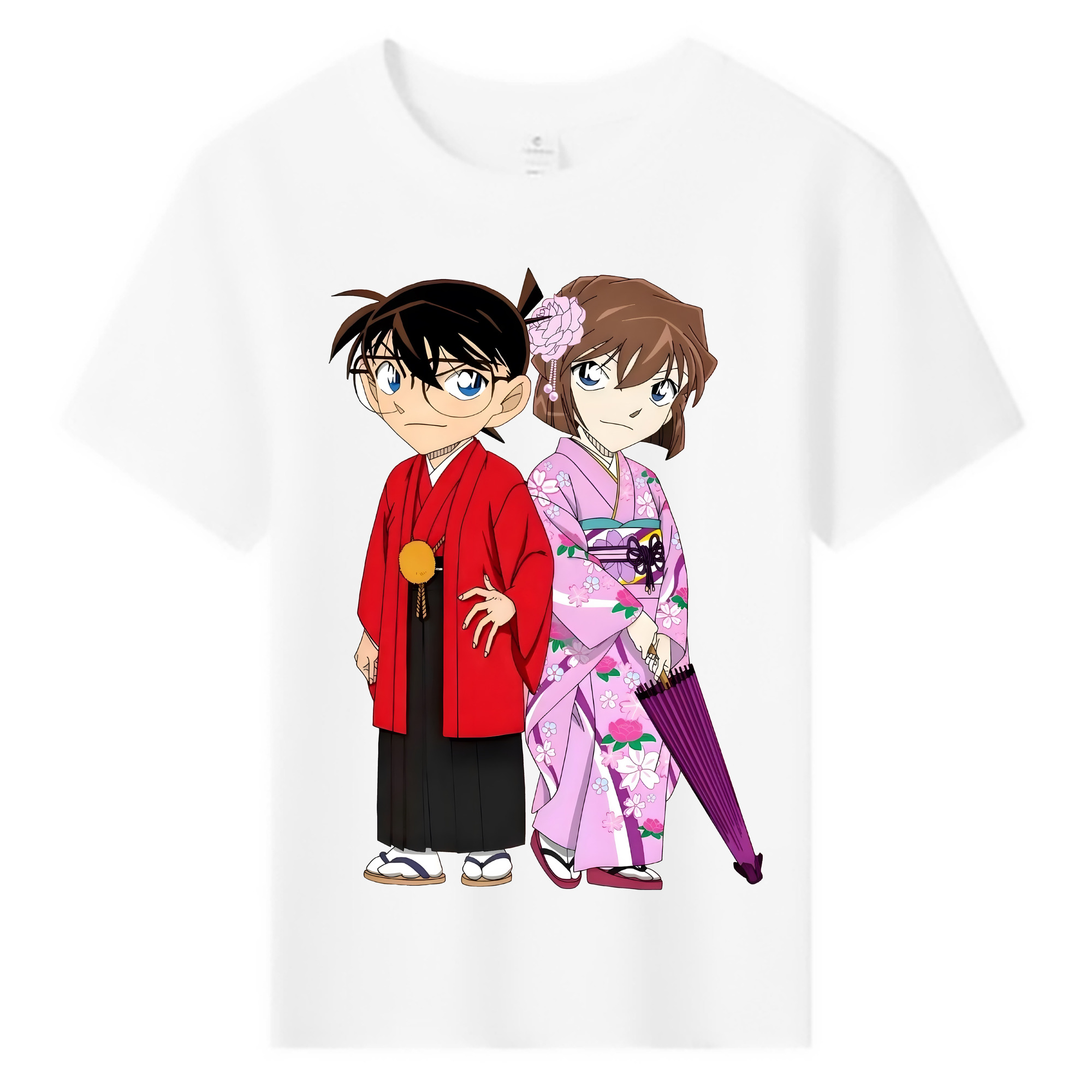 （画像用） 名探偵コナン 江戸川 コナン Detective Conan Conan Edogawa 綿100％キッズTシャツ（フロントプリント）