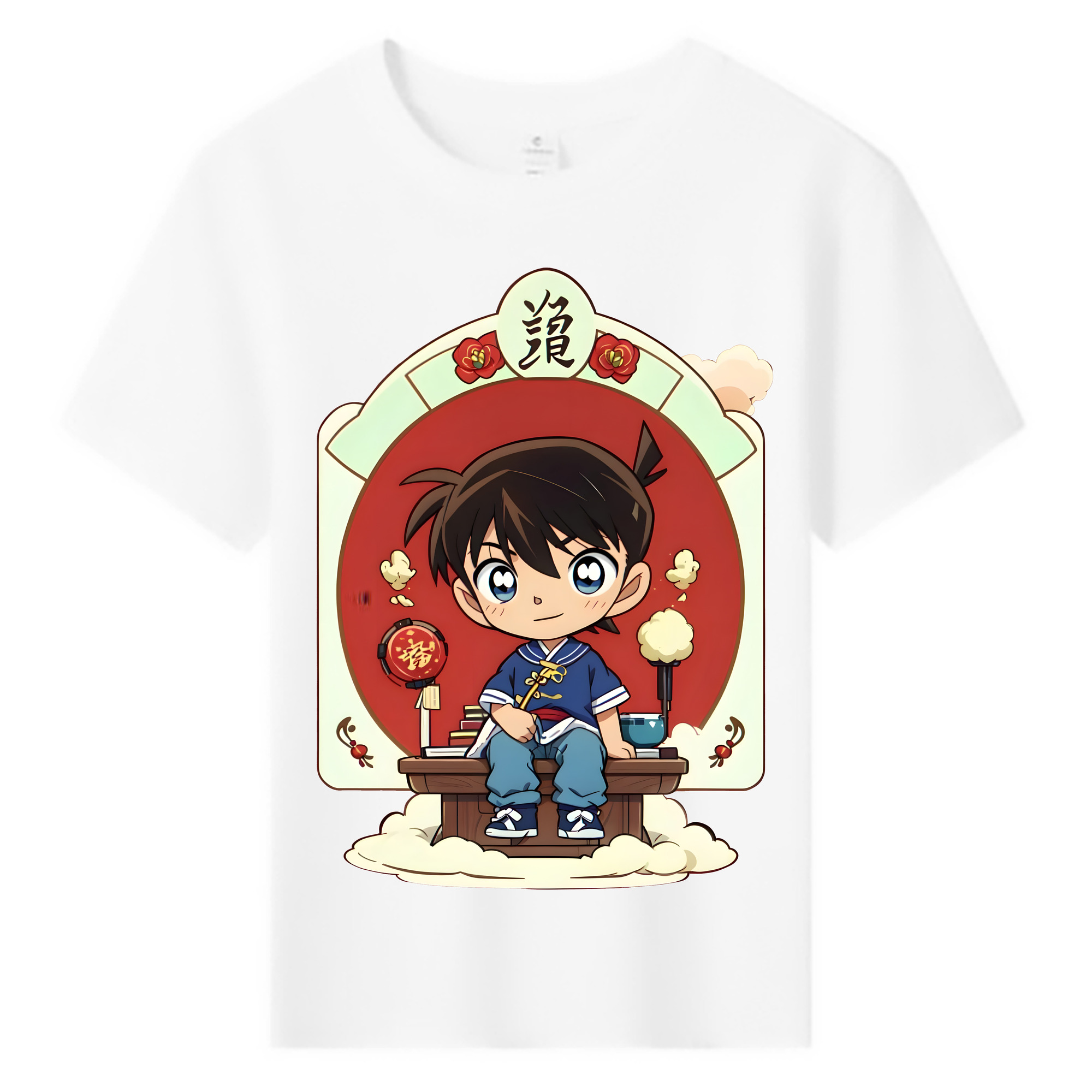 （画像用） 名探偵コナン 江戸川 コナン Detective Conan Conan Edogawa 綿100％キッズTシャツ（フロントプリント）