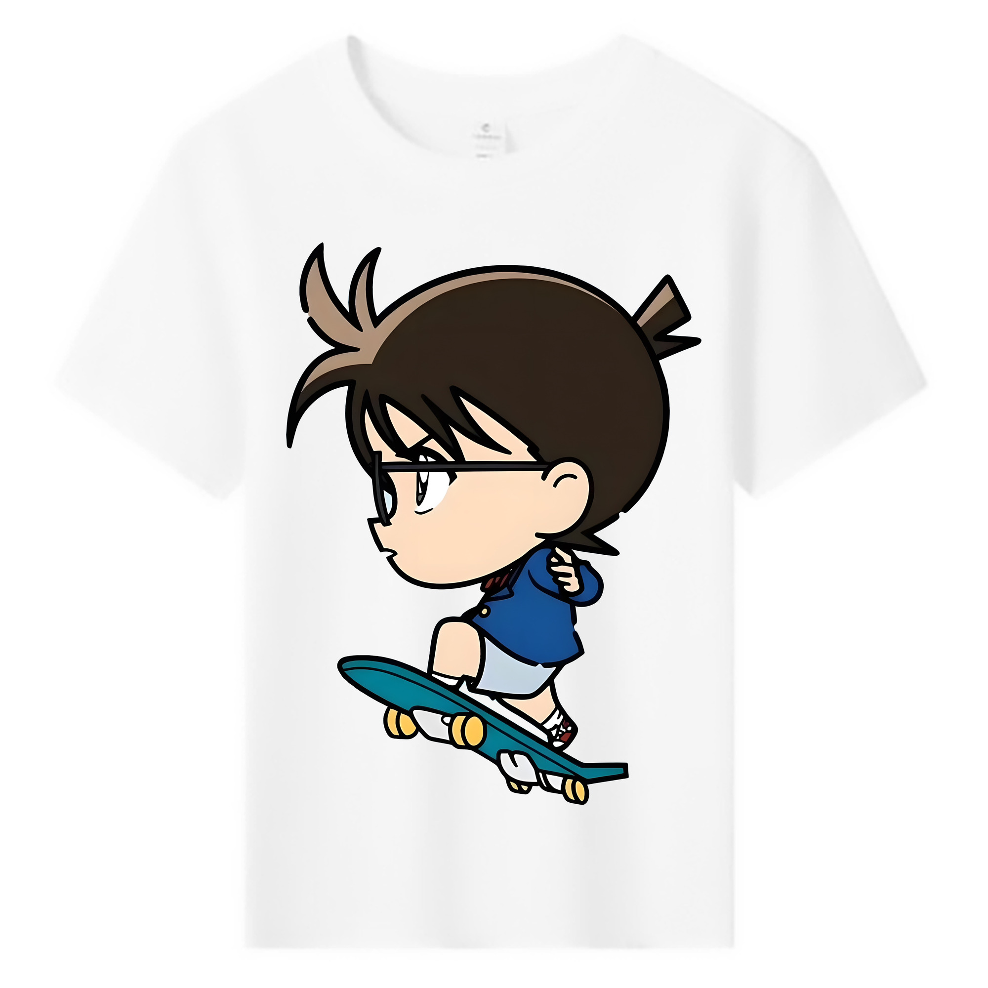 （画像用） 名探偵コナン 江戸川 コナン Detective Conan Conan Edogawa 綿100％キッズTシャツ（フロントプリント）