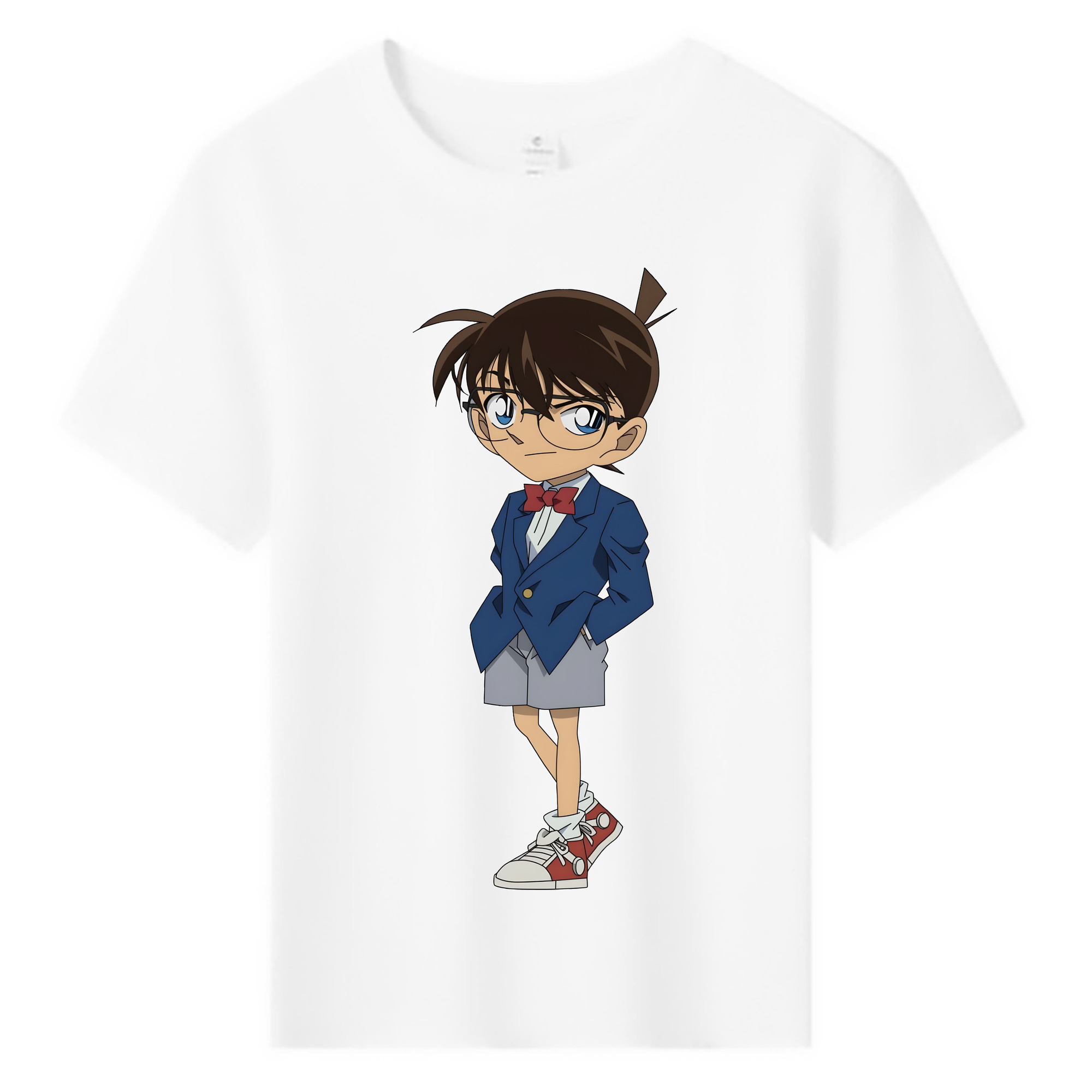 （画像用） 名探偵コナン 江戸川 コナン Detective Conan Conan Edogawa 綿100％キッズTシャツ（フロントプリント）