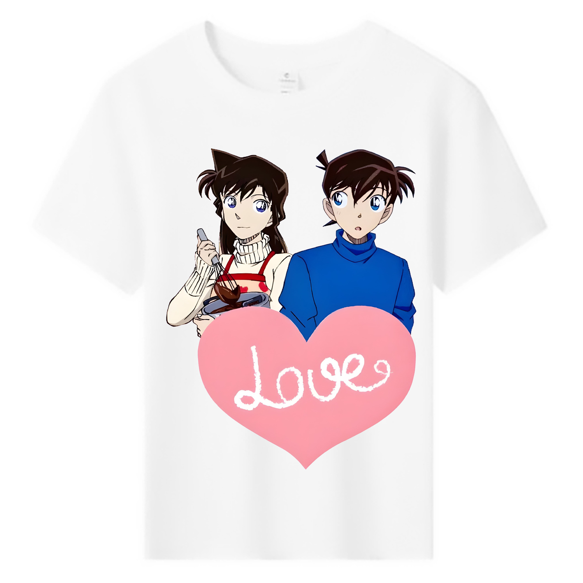 （画像用） 名探偵コナン 毛利 蘭 もうり らん、モーリ ラン Detective Conan Rachel Moore 綿100％キッズTシャツ（フロントプリント）