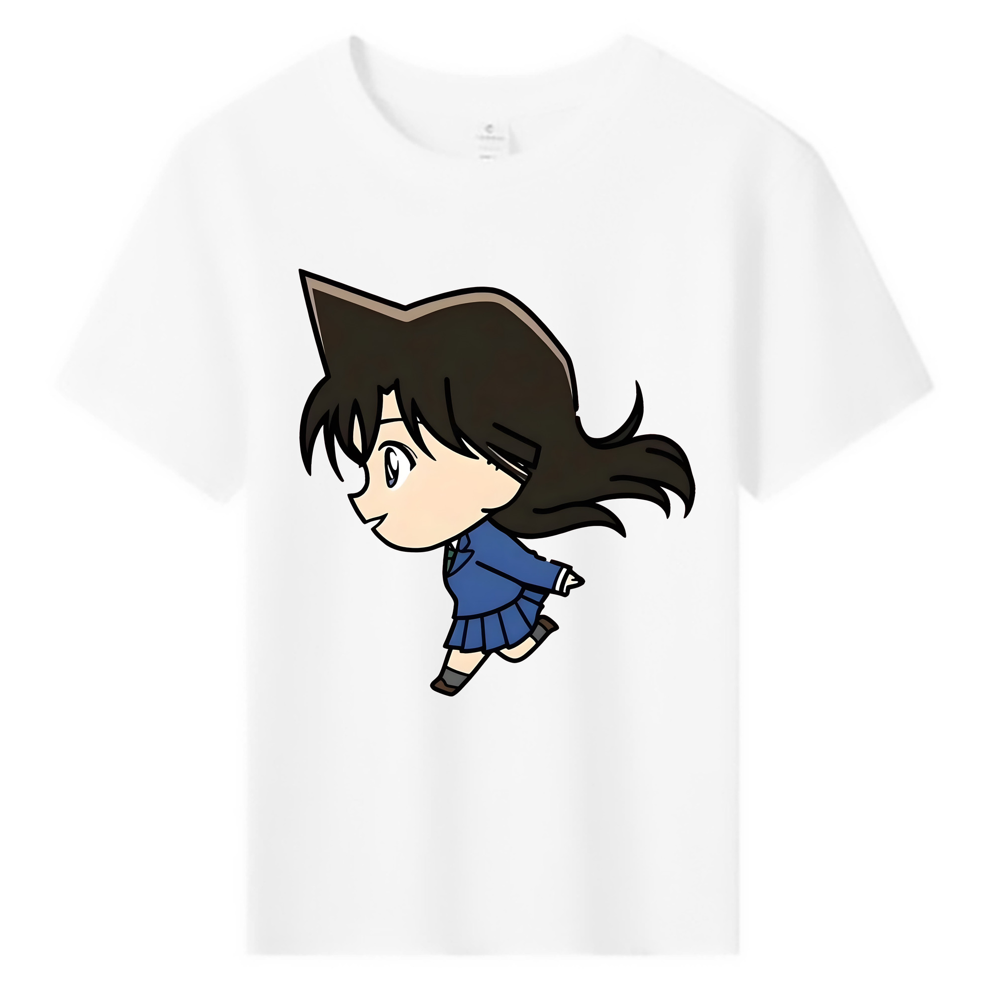 （画像用） 名探偵コナン 毛利 蘭 もうり らん、モーリ ラン Detective Conan Rachel Moore 綿100％キッズTシャツ（フロントプリント）