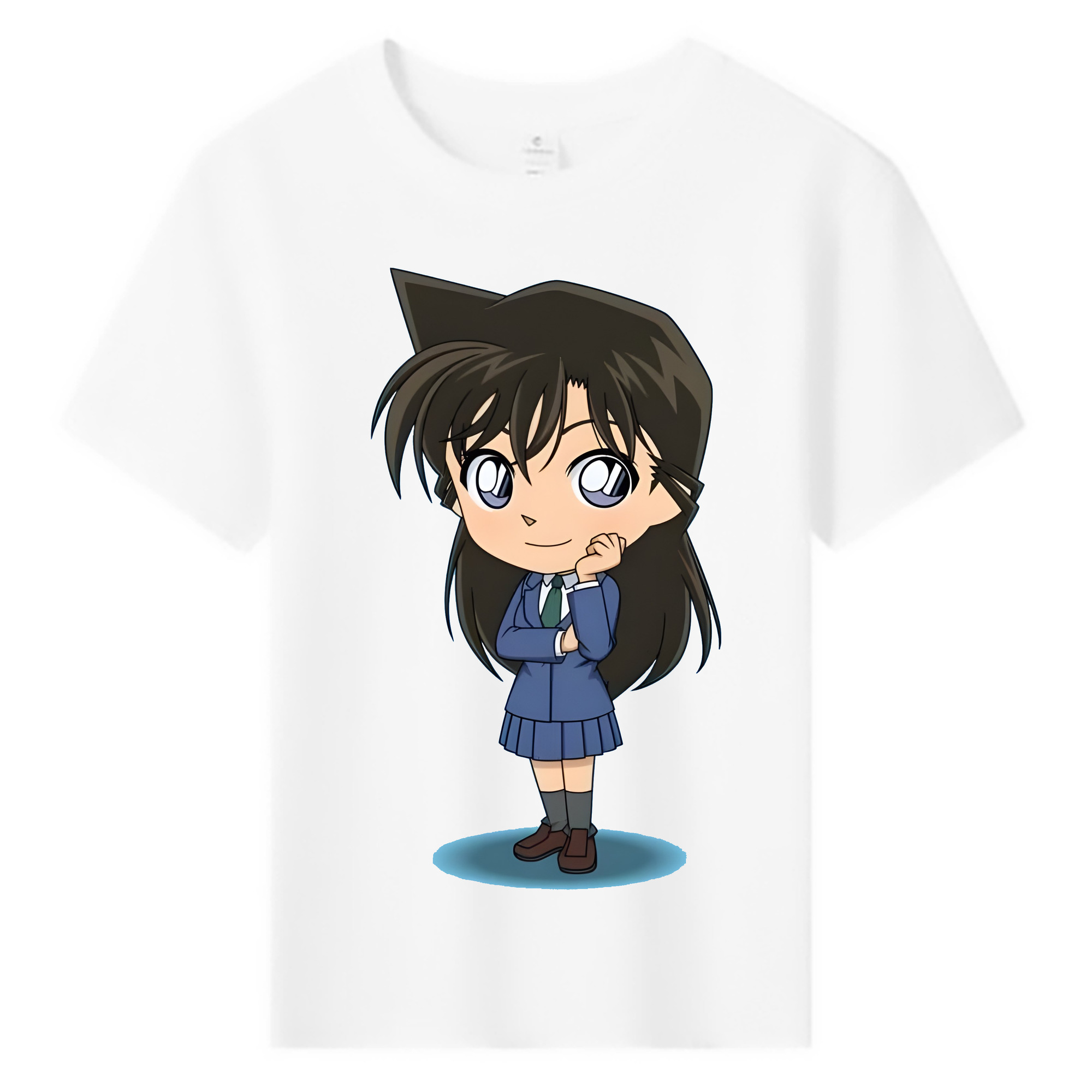 （画像用） 名探偵コナン 毛利 蘭 もうり らん、モーリ ラン Detective Conan Rachel Moore 綿100％キッズTシャツ（フロントプリント）
