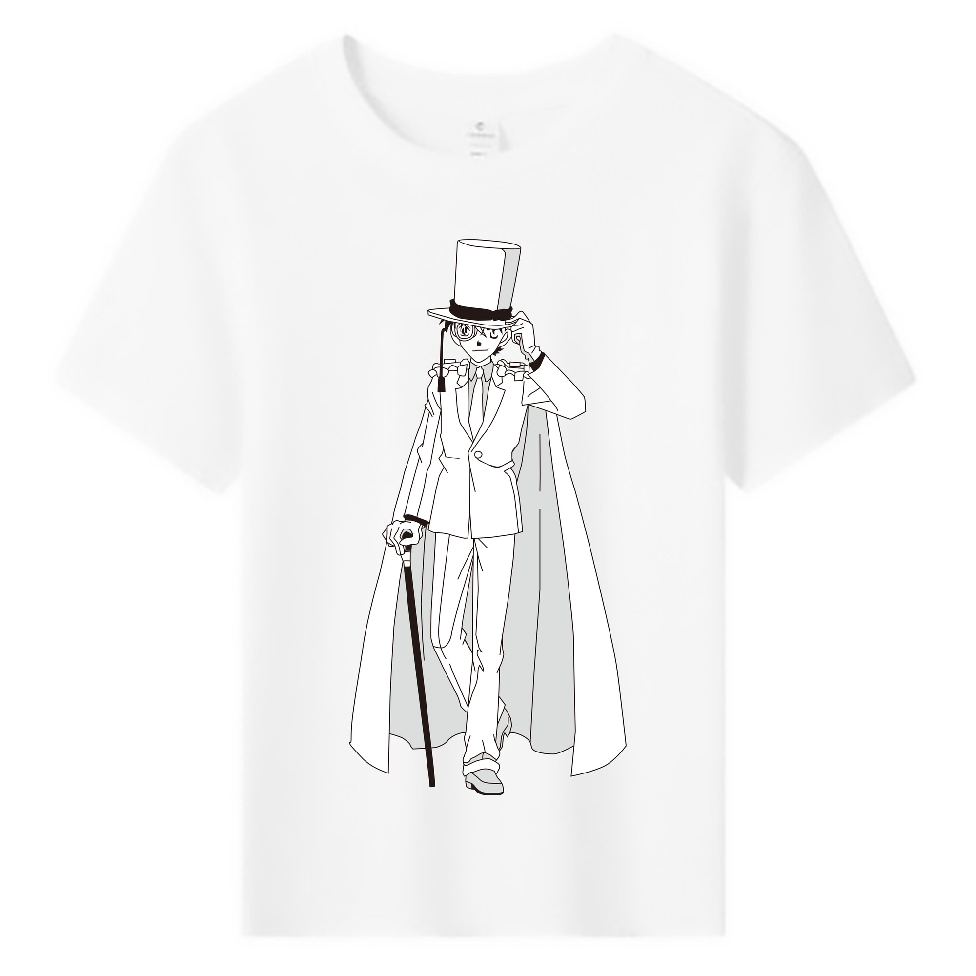 （画像用） 名探偵コナン くろば かいと Detective Conan Kuroba Kaito 綿100％キッズTシャツ（フロントプリント）