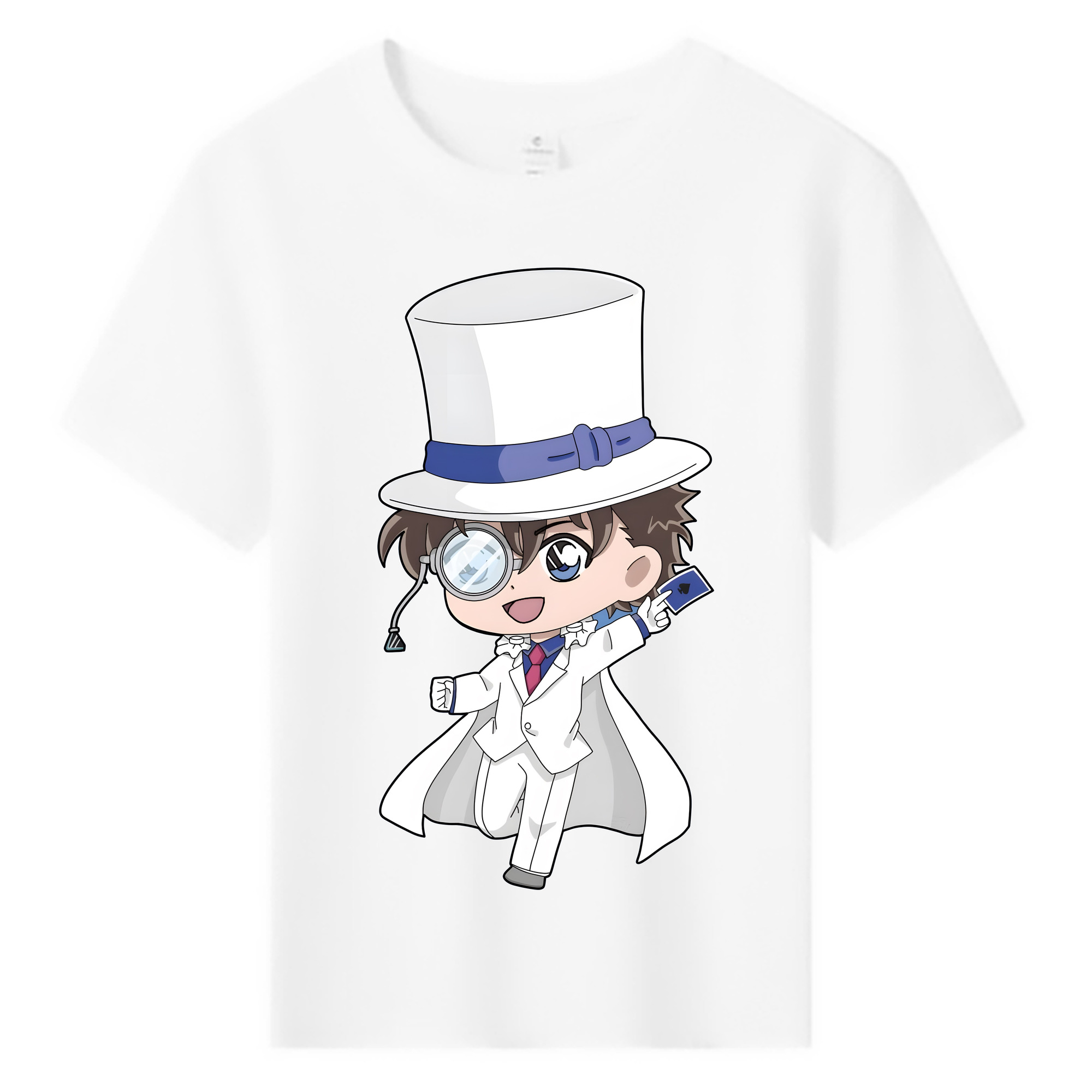 （画像用） 名探偵コナン くろば かいと Detective Conan Kuroba Kaito 綿100％キッズTシャツ（フロントプリント）