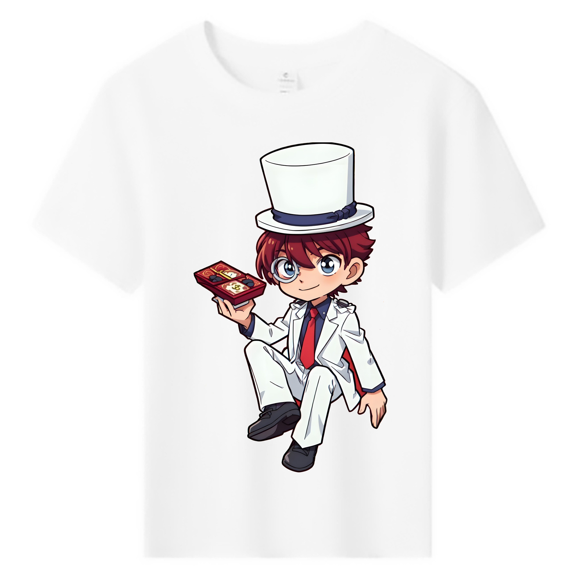 （画像用） 名探偵コナン くろば かいと Detective Conan Kuroba Kaito 綿100％キッズTシャツ（フロントプリント）