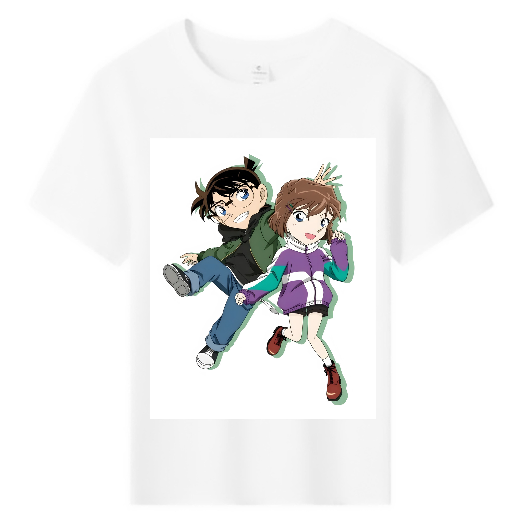 （画像用） 名探偵コナン 灰原 哀 はいばら あい Detective Conan Anita Hailey、Vi Graythorn Haibara Ai 綿100％キッズTシャツ（フロントプリント）