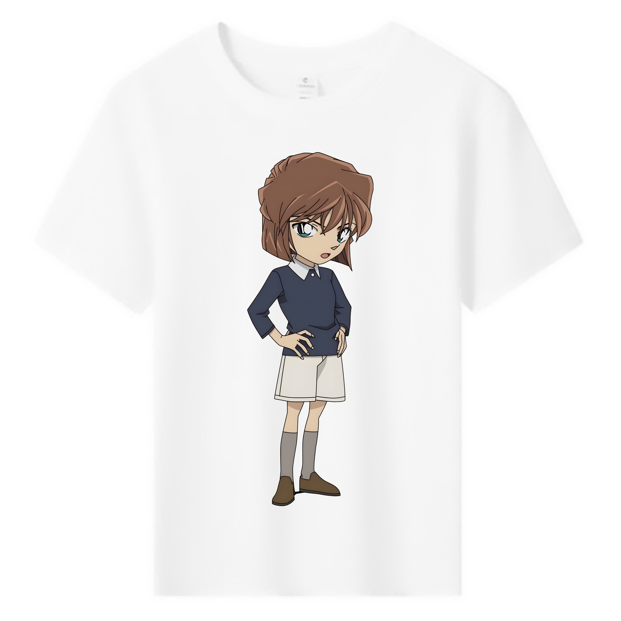 （画像用） 名探偵コナン 灰原 哀 はいばら あい Detective Conan Anita Hailey、Vi Graythorn Haibara Ai 綿100％キッズTシャツ（フロントプリント）