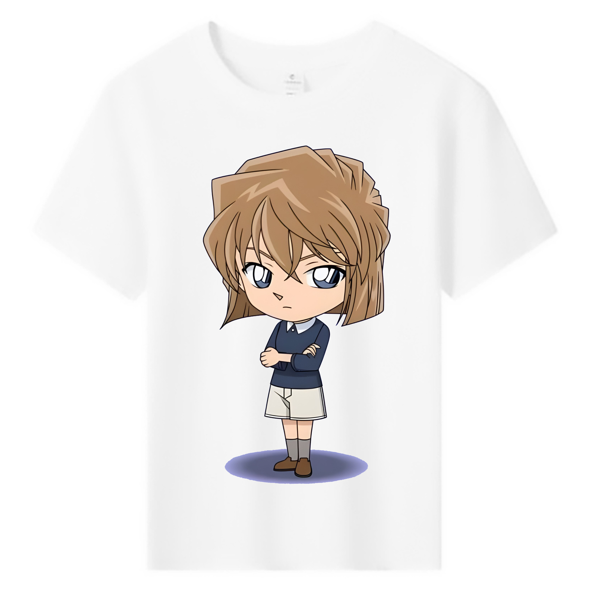 （画像用） 名探偵コナン 灰原 哀 はいばら あい Detective Conan Anita Hailey、Vi Graythorn Haibara Ai 綿100％キッズTシャツ（フロントプリント）
