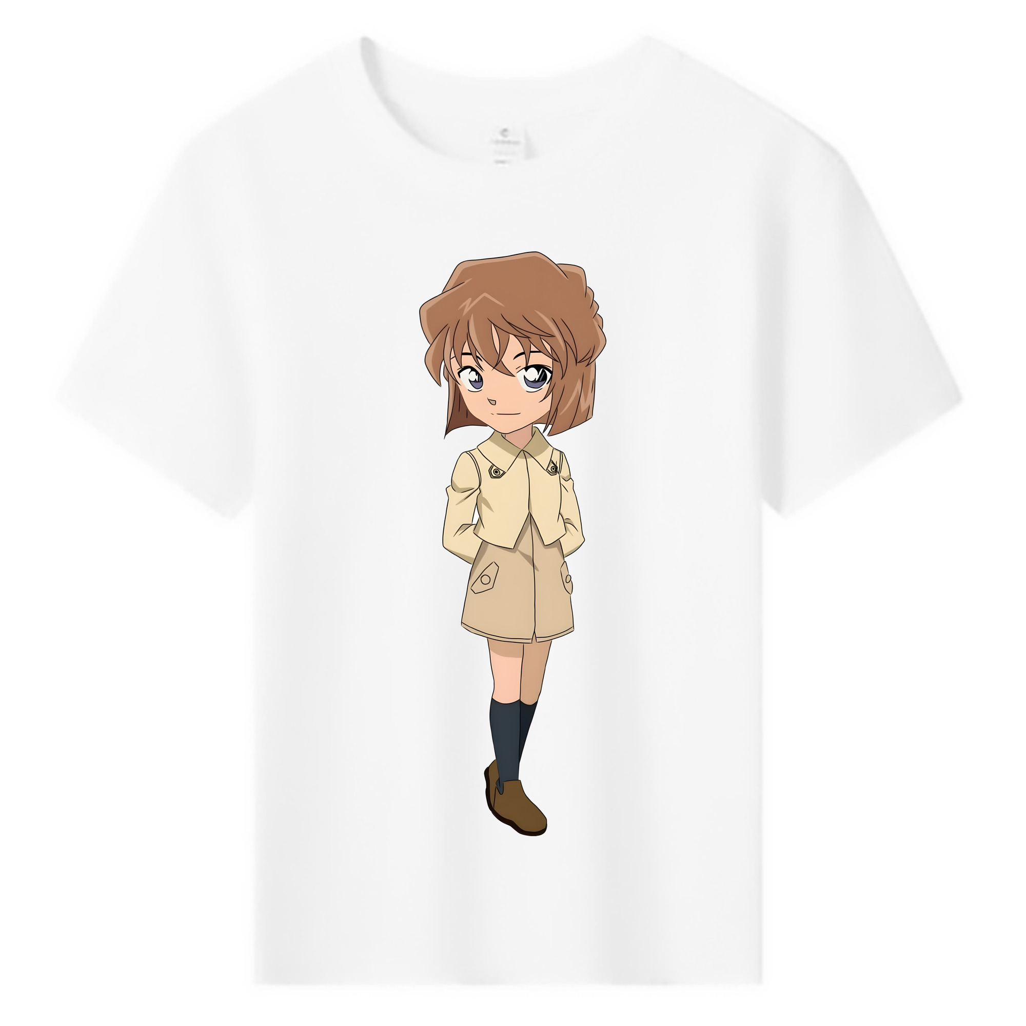 （画像用） 名探偵コナン 灰原 哀 はいばら あい Detective Conan Anita Hailey、Vi Graythorn Haibara Ai 綿100％キッズTシャツ（フロントプリント）