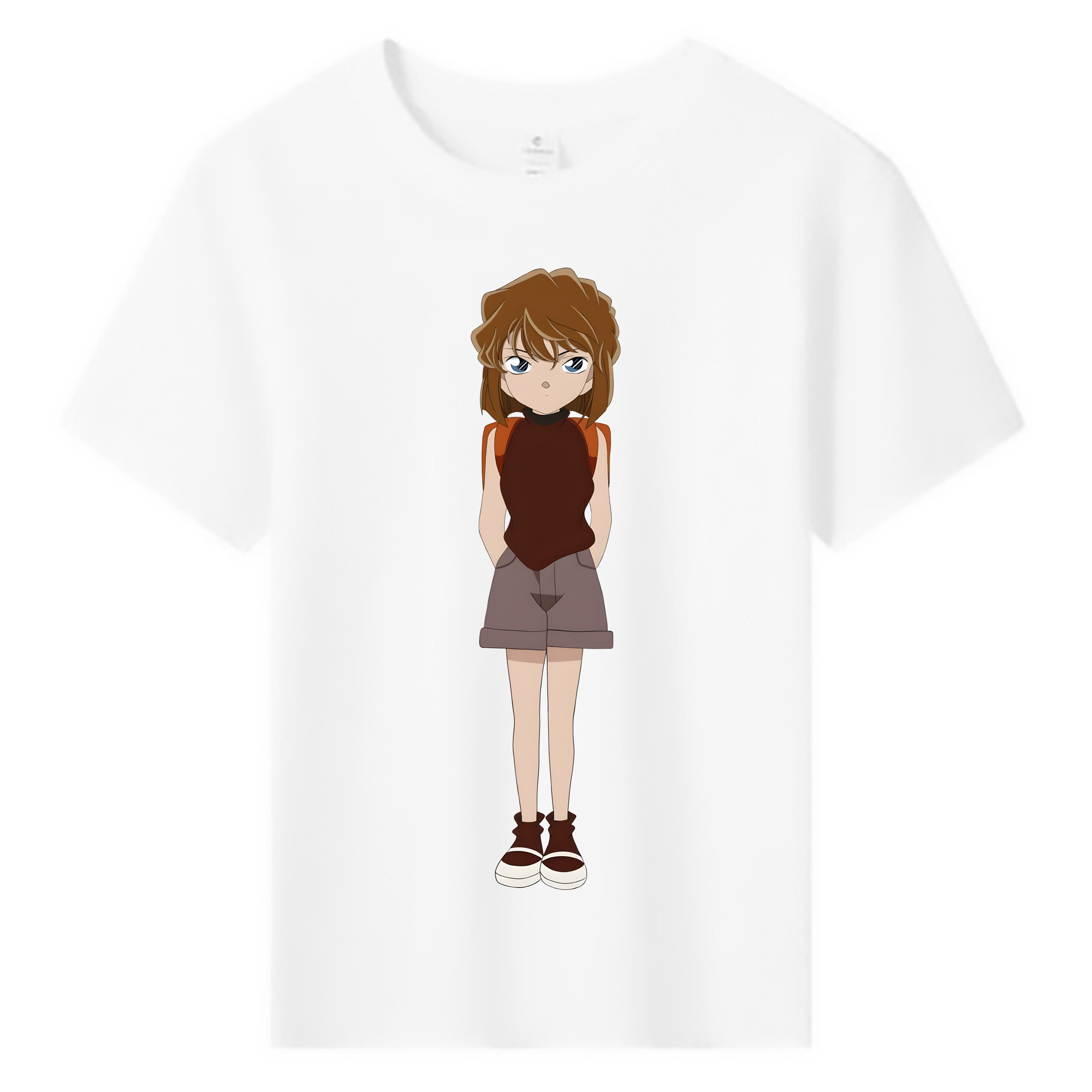 （画像用） 名探偵コナン 灰原 哀 はいばら あい Detective Conan Anita Hailey、Vi Graythorn Haibara Ai 綿100％キッズTシャツ（フロントプリント）