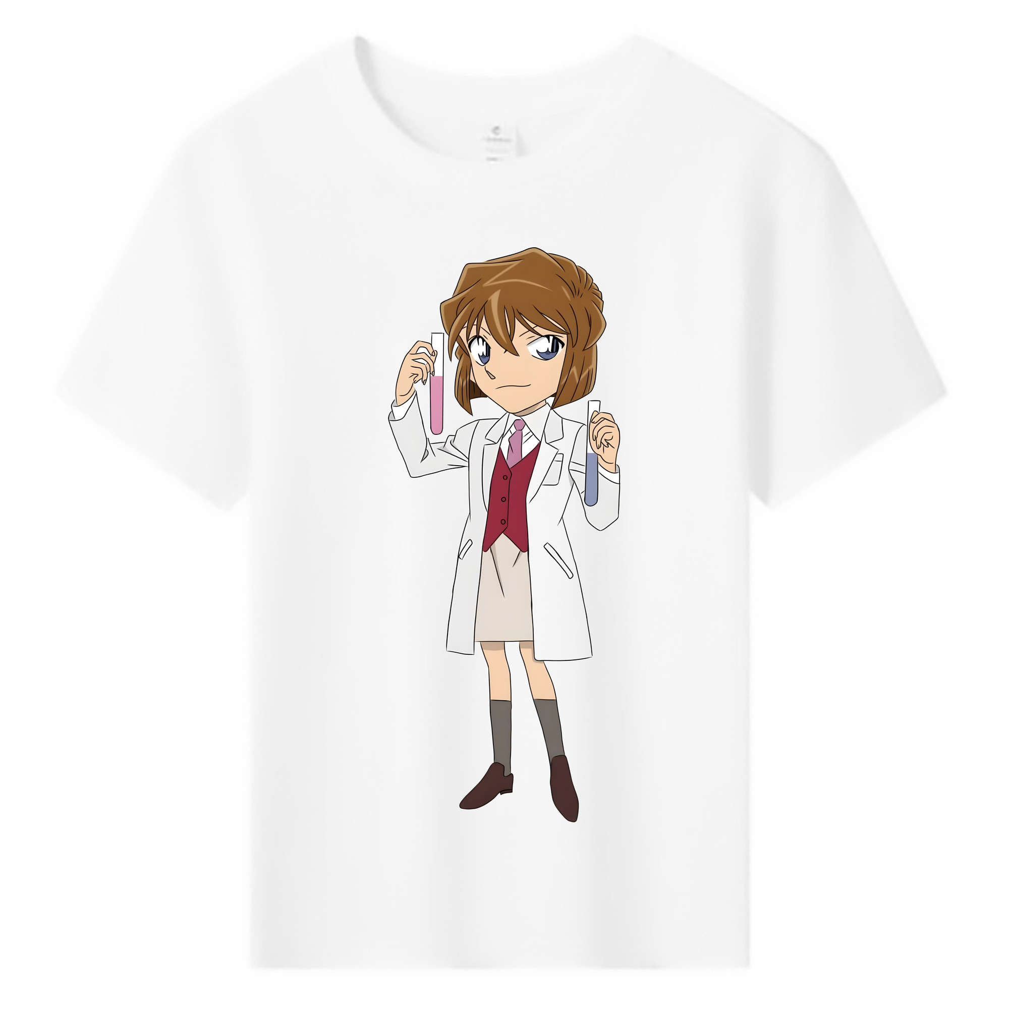 （画像用） 名探偵コナン 灰原 哀 はいばら あい Detective Conan Anita Hailey、Vi Graythorn Haibara Ai 綿100％キッズTシャツ（フロントプリント）