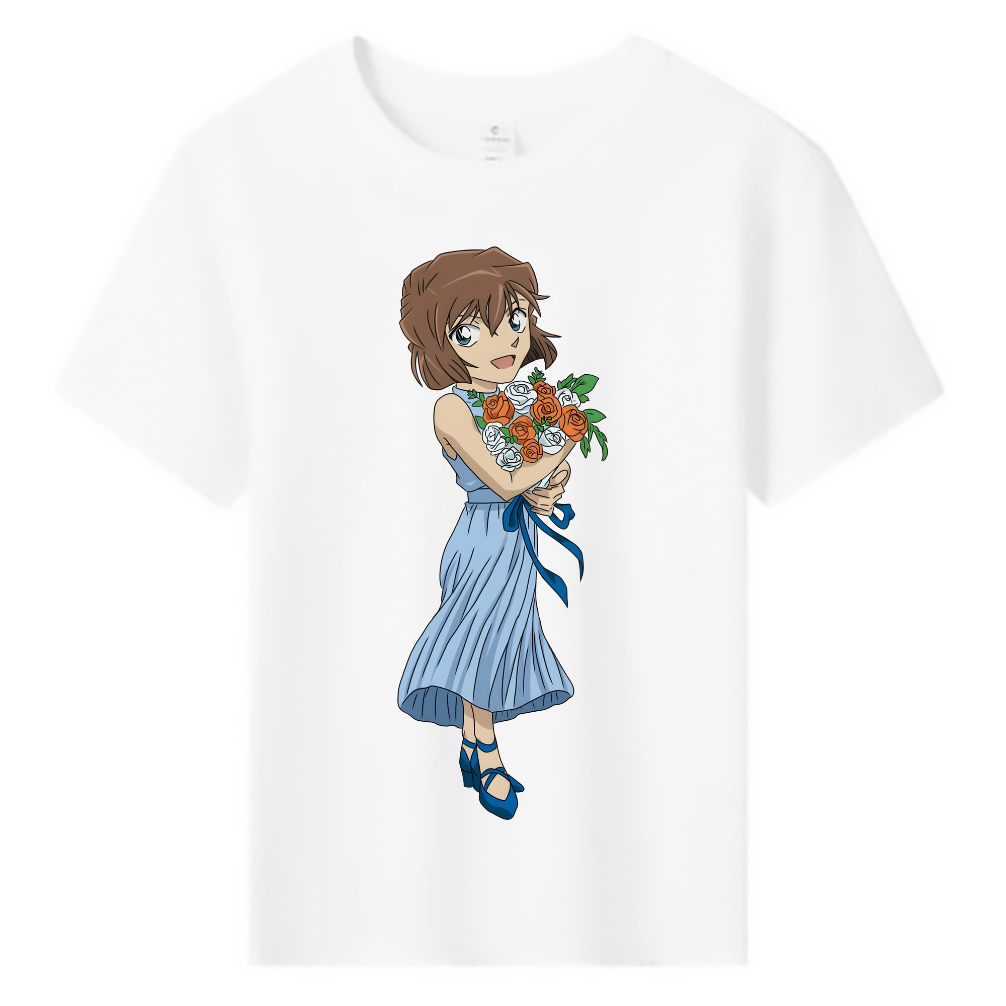 （画像用） 名探偵コナン 灰原 哀 はいばら あい Detective Conan Anita Hailey、Vi Graythorn Haibara Ai 綿100％キッズTシャツ（フロントプリント）