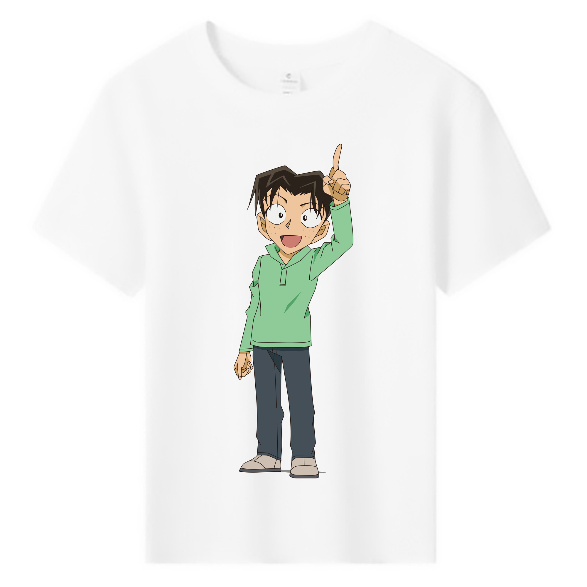（画像用） 名探偵コナン 円谷 光彦 つぶらや みつひこ Detective Conan Mitch Tennyson 綿100％キッズTシャツ（フロントプリント）
