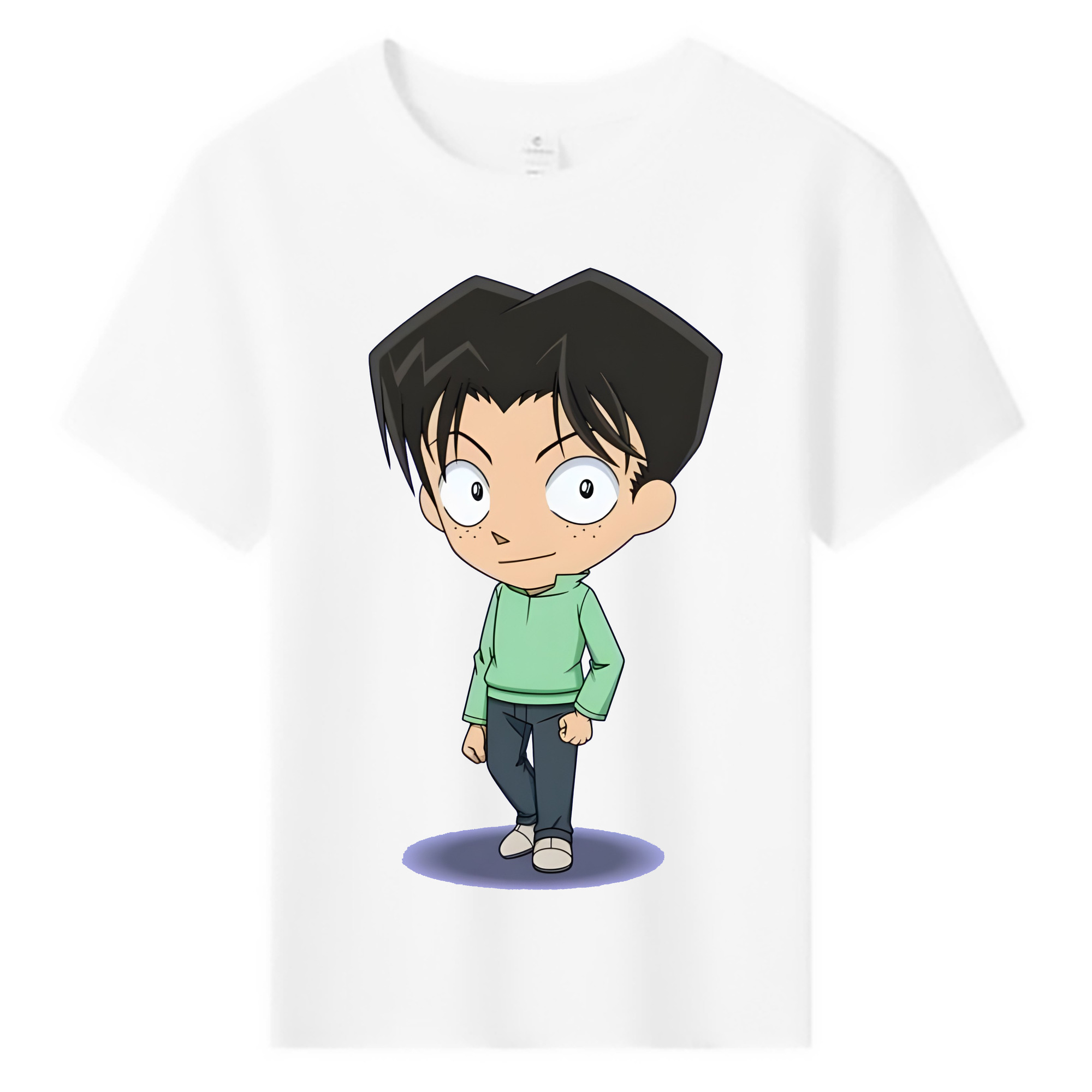 （画像用） 名探偵コナン 円谷 光彦 つぶらや みつひこ Detective Conan Mitch Tennyson 綿100％キッズTシャツ（フロントプリント）