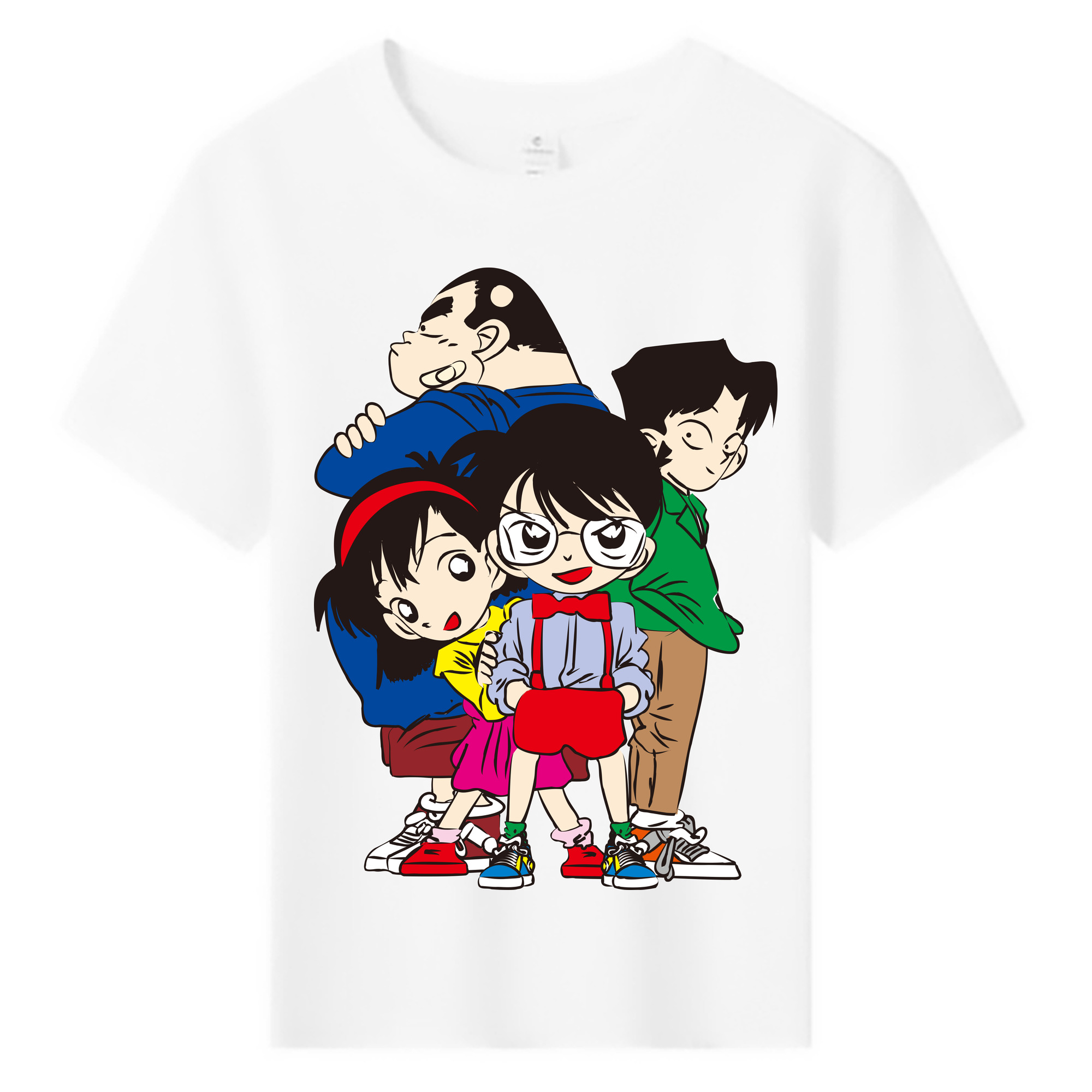 （画像用） 名探偵コナン Detective Conan 綿100％キッズTシャツ（フロントプリント）