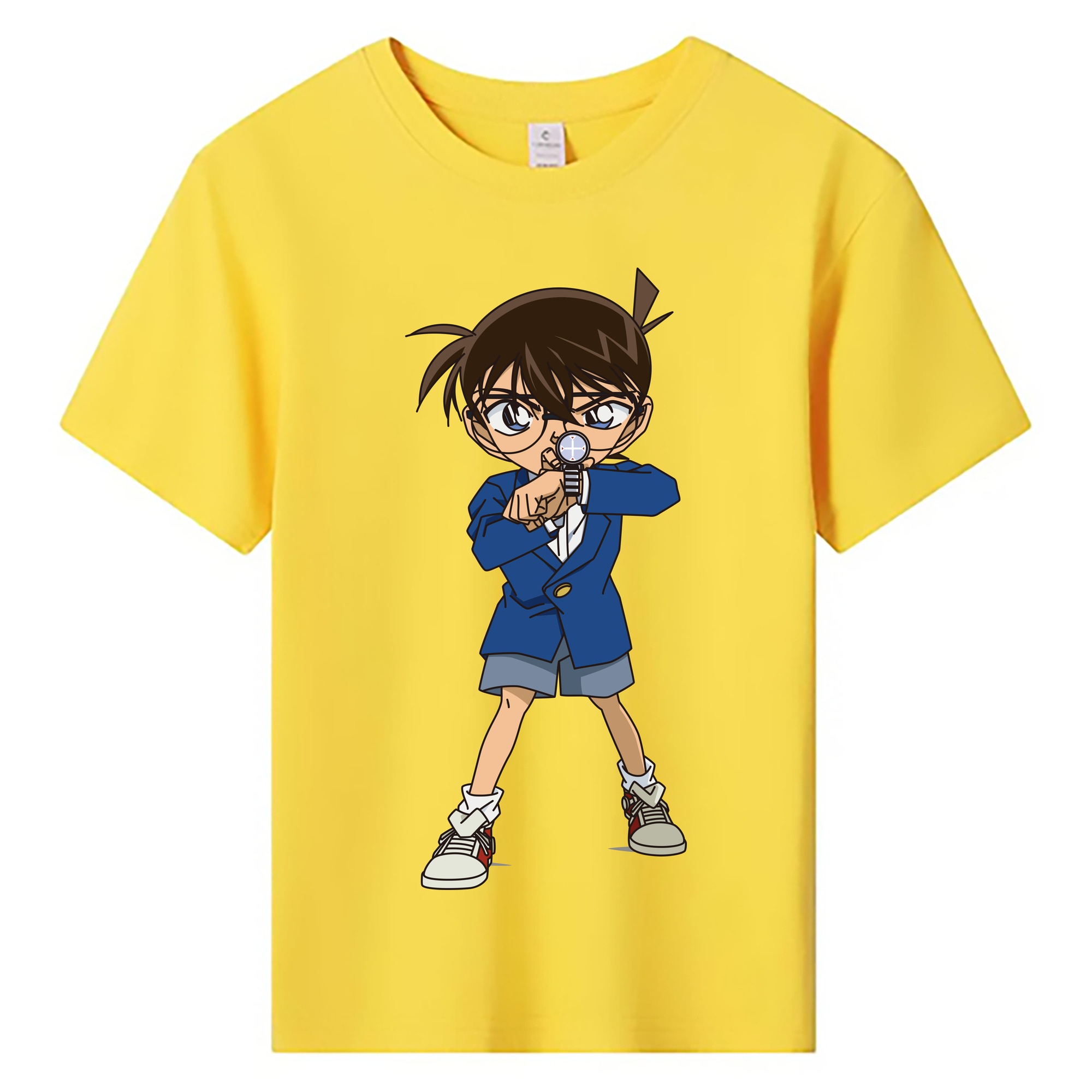 （画像用） 名探偵コナン 江戸川 コナン Detective Conan Conan Edogawa 綿100％キッズTシャツ（フロントプリント）