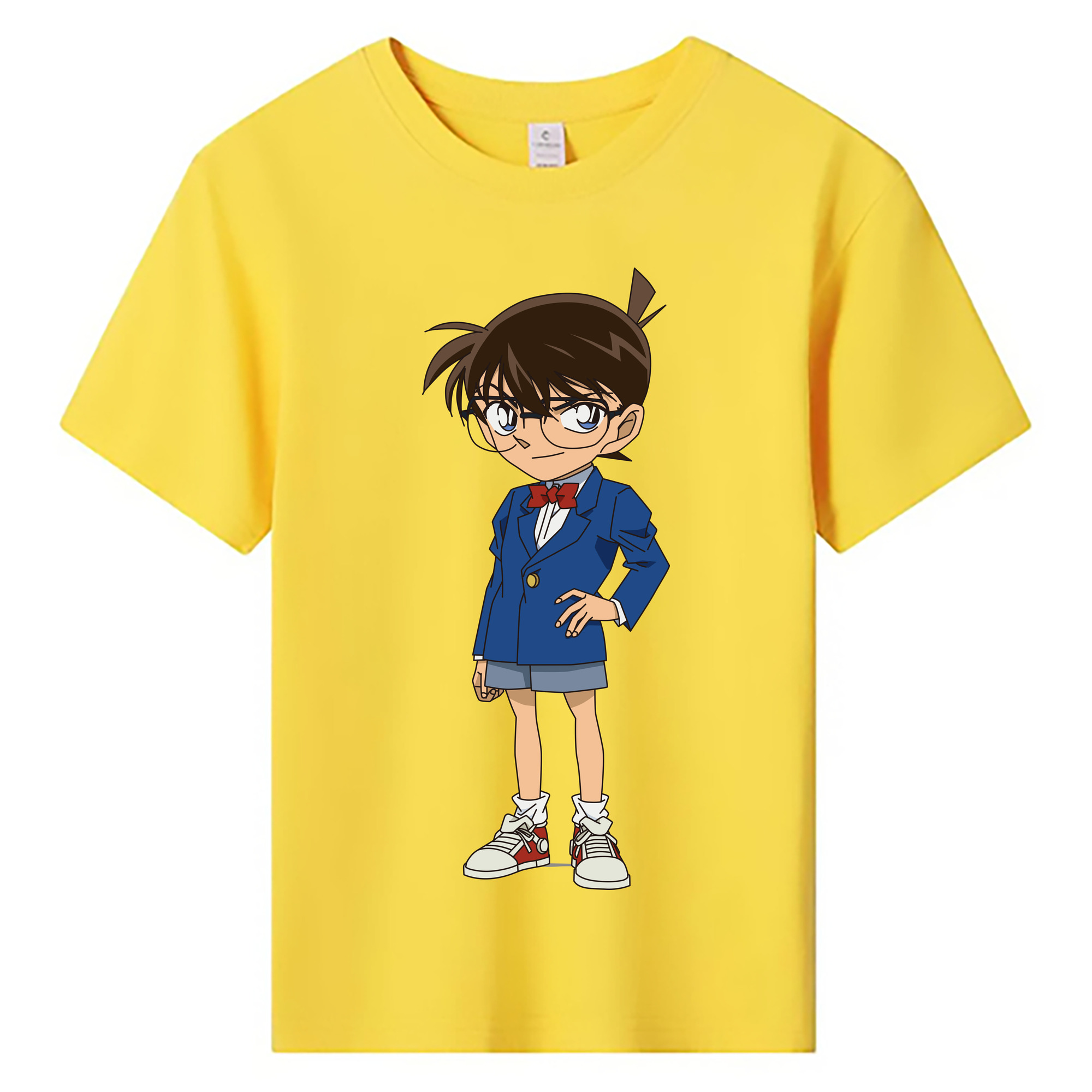 （画像用） 名探偵コナン 江戸川 コナン Detective Conan Conan Edogawa 綿100％キッズTシャツ（フロントプリント）