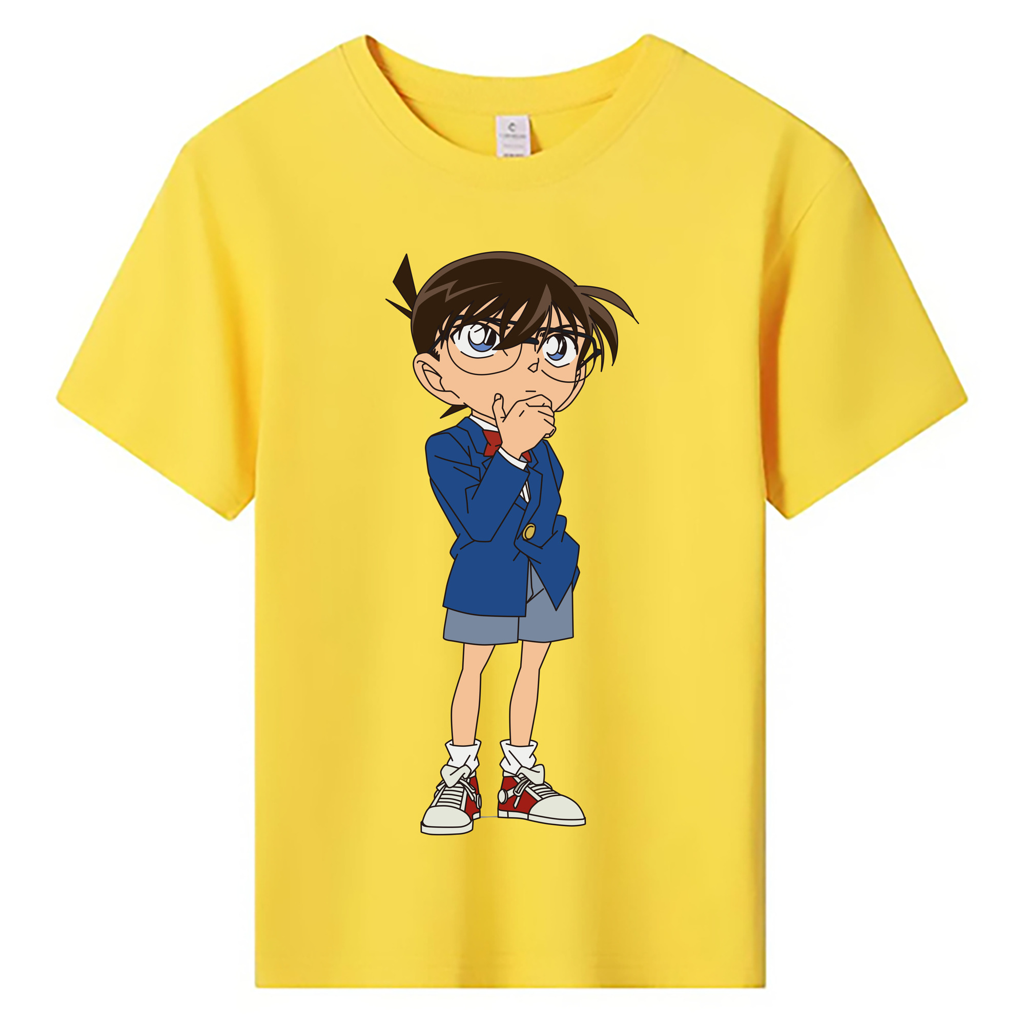 （画像用） 名探偵コナン 江戸川 コナン Detective Conan Conan Edogawa 綿100％キッズTシャツ（フロントプリント）