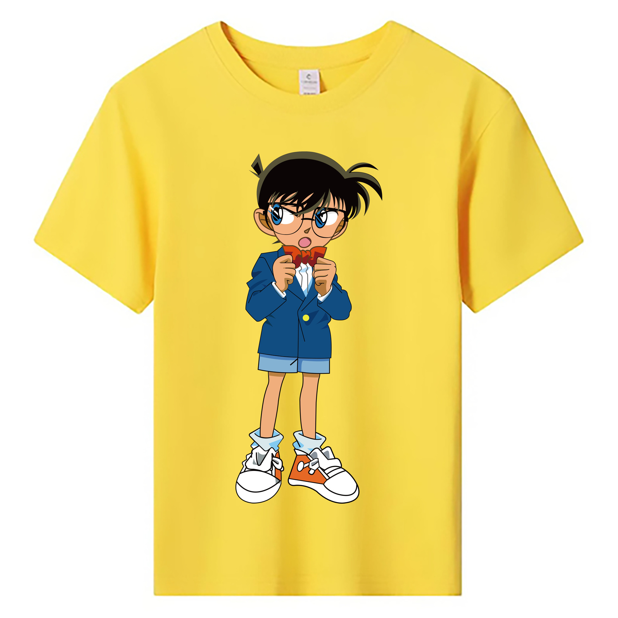 （画像用） 名探偵コナン 江戸川 コナン Detective Conan Conan Edogawa 綿100％キッズTシャツ（フロントプリント）