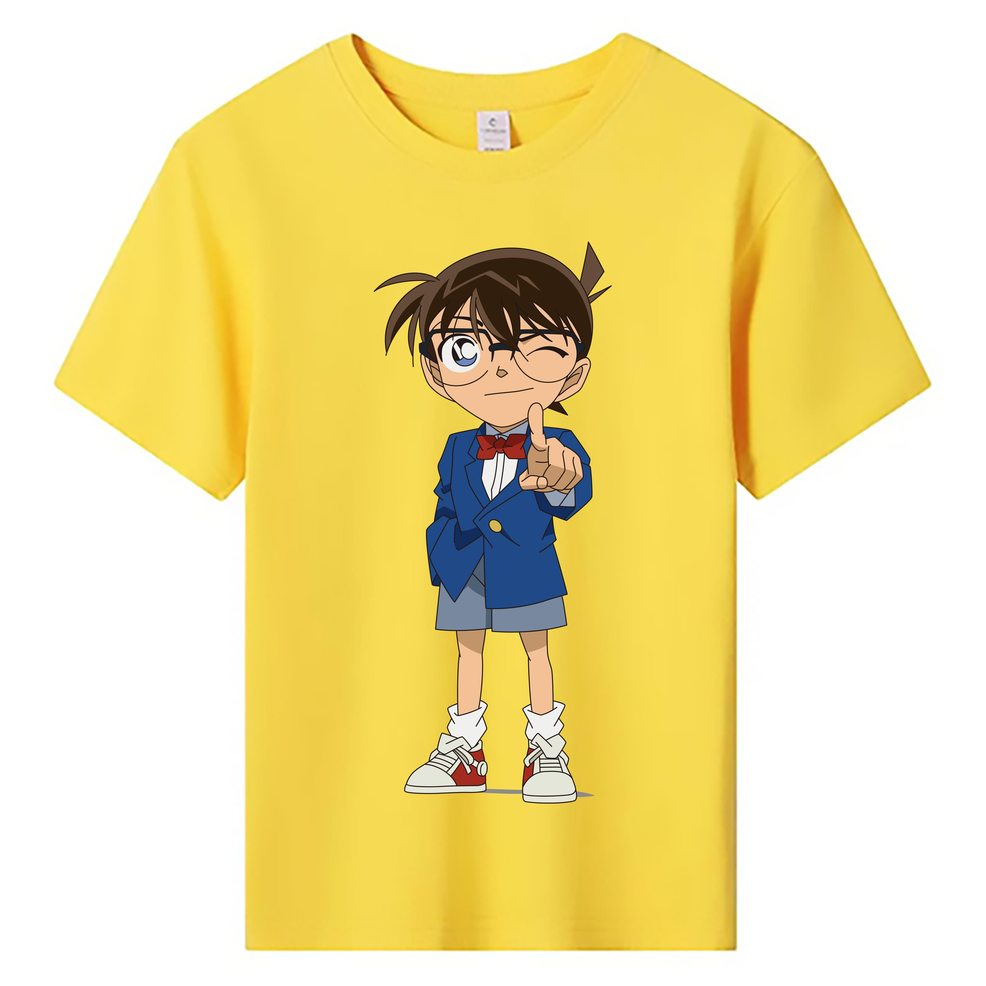 （画像用） 名探偵コナン 江戸川 コナン Detective Conan Conan Edogawa 綿100％キッズTシャツ（フロントプリント）
