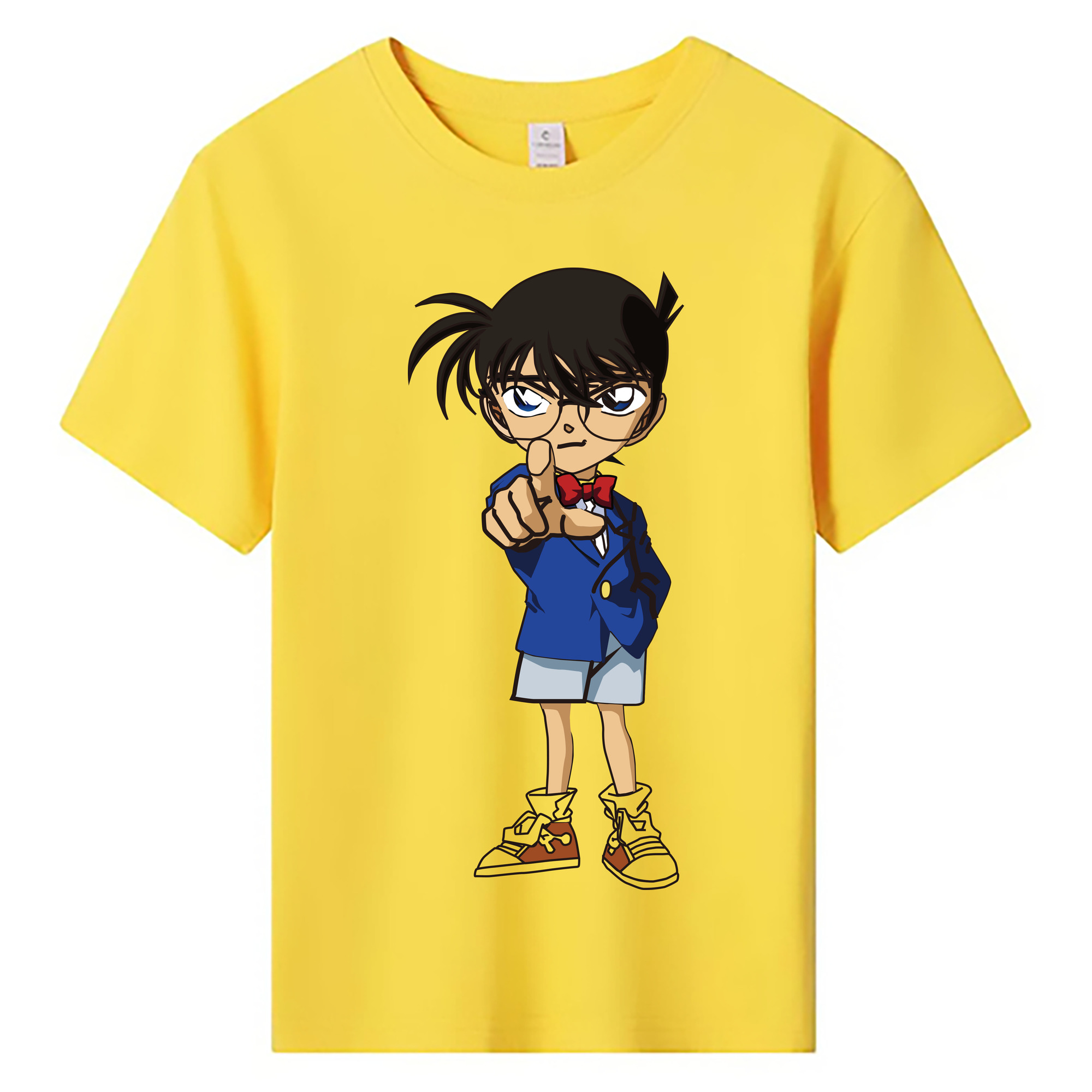 （画像用） 名探偵コナン 江戸川 コナン Detective Conan Conan Edogawa 綿100％キッズTシャツ（フロントプリント）