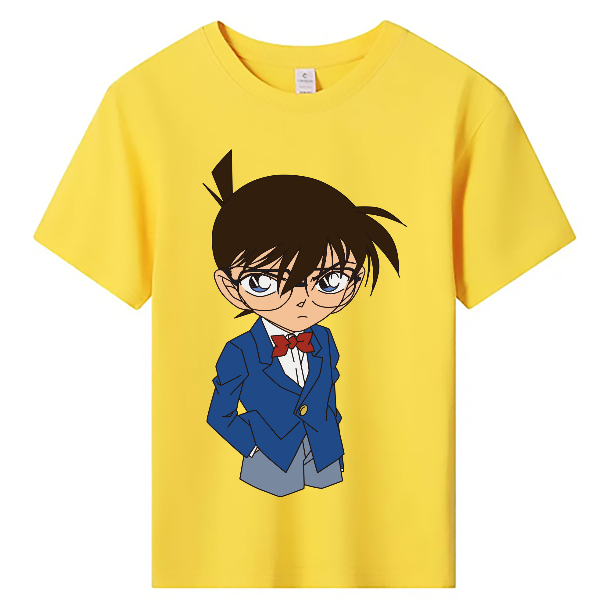 （画像用） 名探偵コナン 江戸川 コナン Detective Conan Conan Edogawa 綿100％キッズTシャツ（フロントプリント）