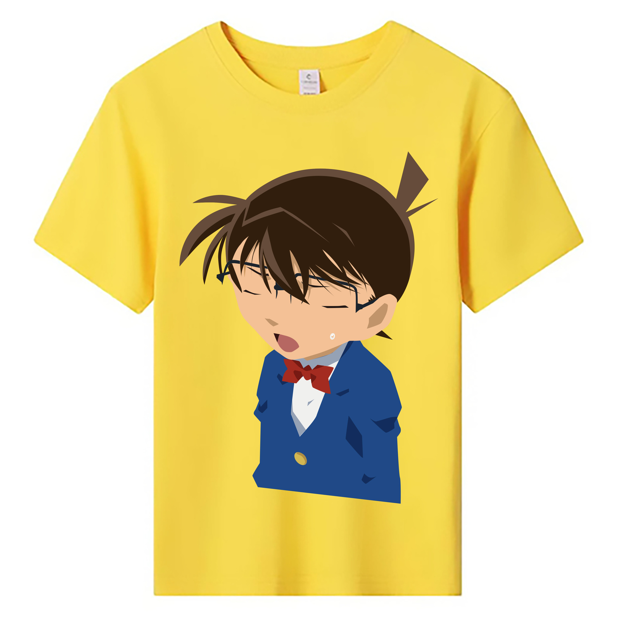 （画像用） 名探偵コナン 江戸川 コナン Detective Conan Conan Edogawa 綿100％キッズTシャツ（フロントプリント）