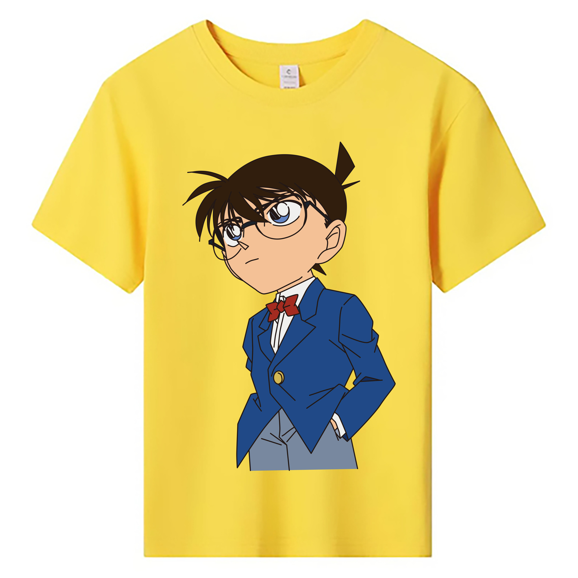 （画像用） 名探偵コナン 江戸川 コナン Detective Conan Conan Edogawa 綿100％キッズTシャツ（フロントプリント）
