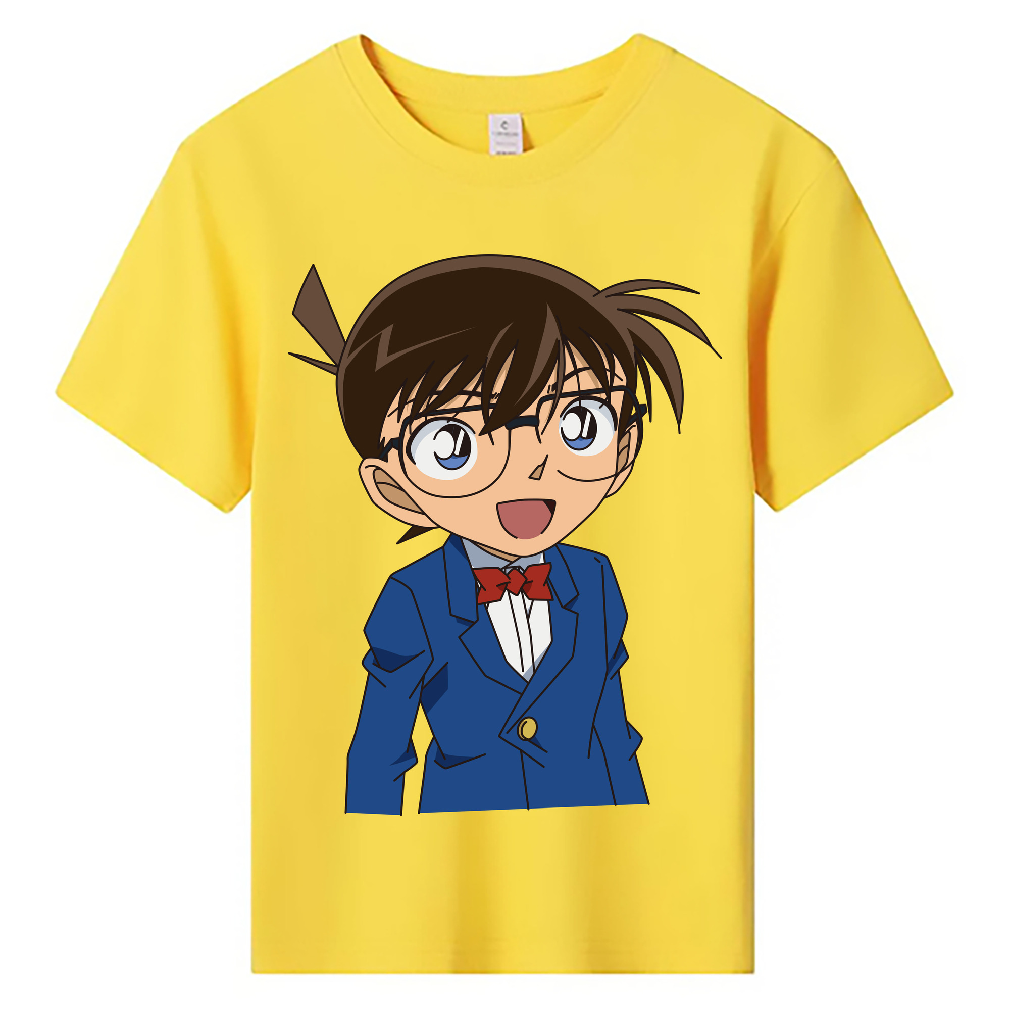 （画像用） 名探偵コナン 江戸川 コナン Detective Conan Conan Edogawa 綿100％キッズTシャツ（フロントプリント）