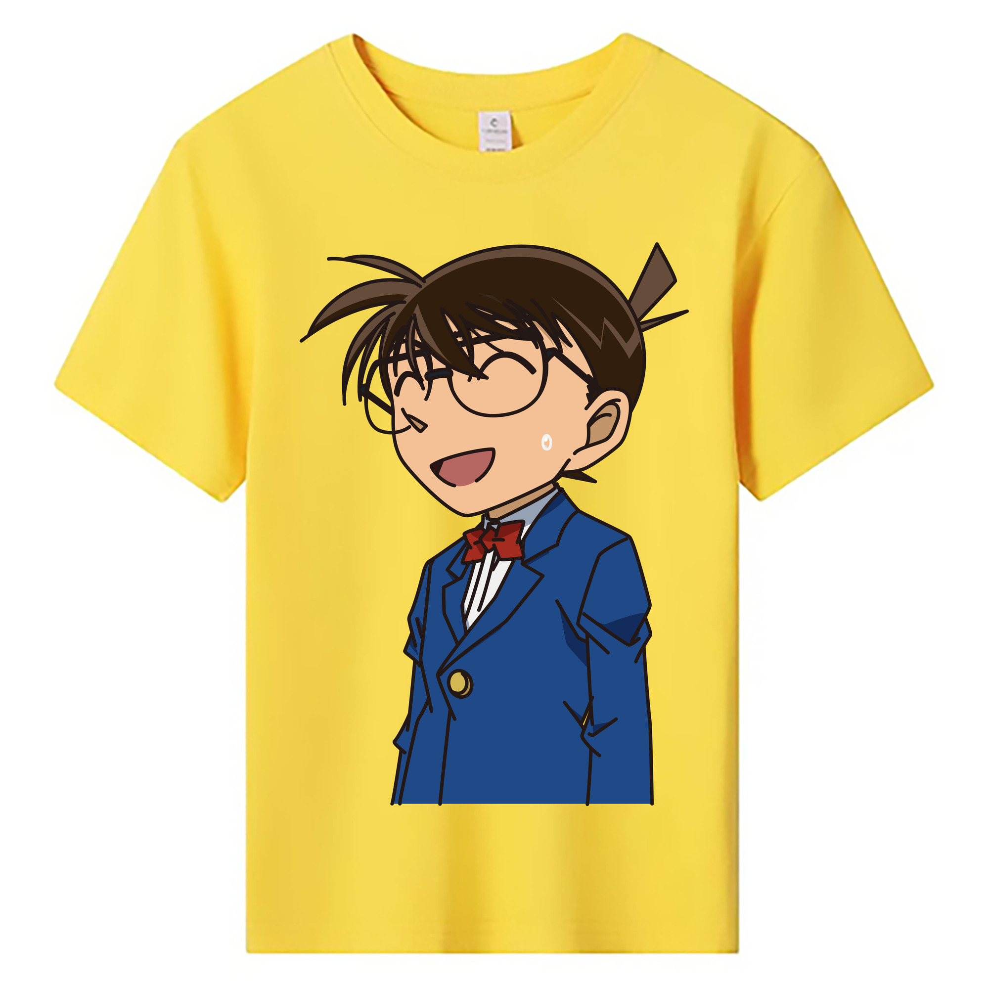 （画像用） 名探偵コナン 江戸川 コナン Detective Conan Conan Edogawa 綿100％キッズTシャツ（フロントプリント）