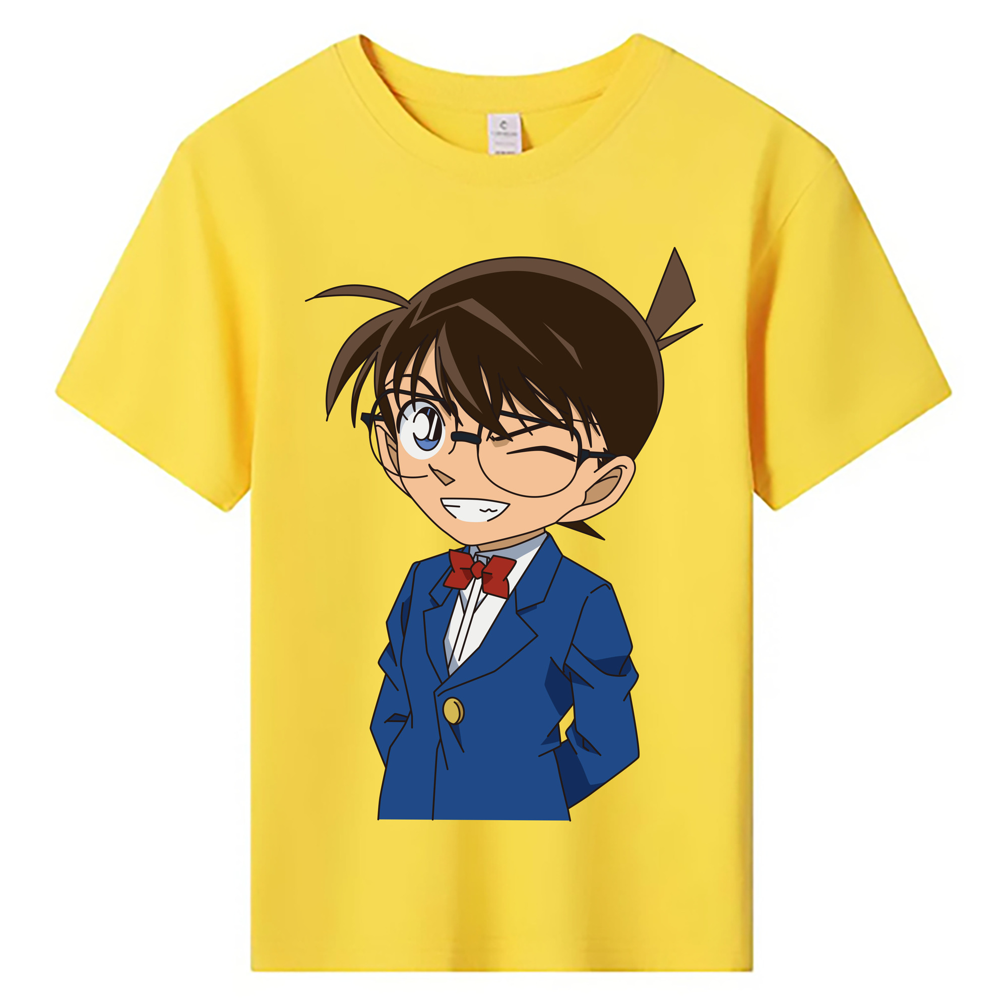 （画像用） 名探偵コナン 江戸川 コナン Detective Conan Conan Edogawa 綿100％キッズTシャツ（フロントプリント）