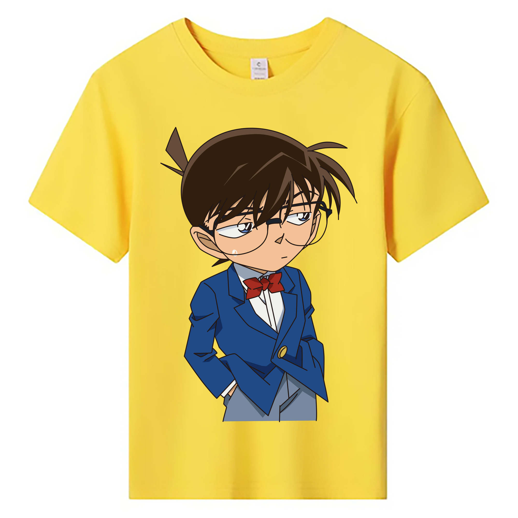 （画像用） 名探偵コナン 江戸川 コナン Detective Conan Conan Edogawa 綿100％キッズTシャツ（フロントプリント）