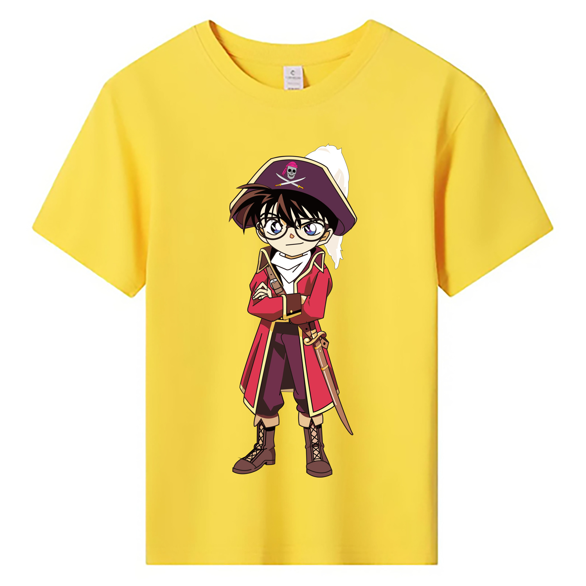 （画像用） 名探偵コナン 江戸川 コナン Detective Conan Conan Edogawa 綿100％キッズTシャツ（フロントプリント）