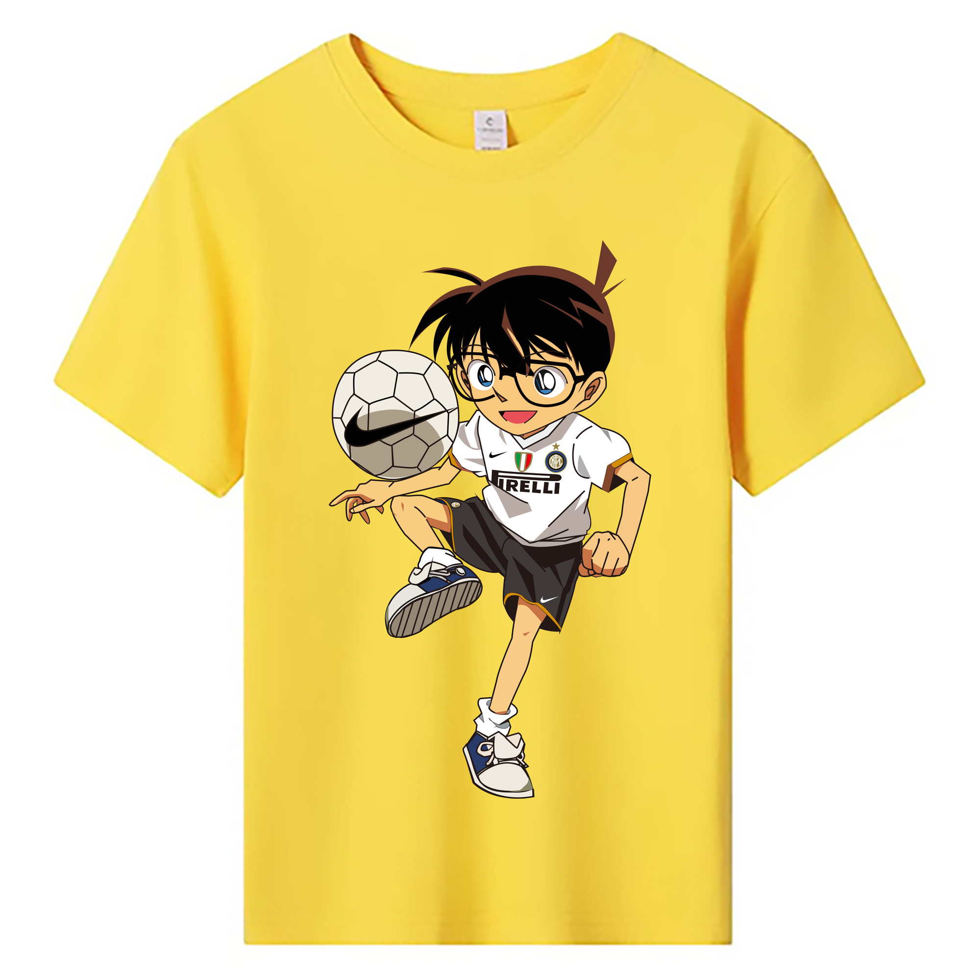 （画像用） 名探偵コナン 江戸川 コナン Detective Conan Conan Edogawa 綿100％キッズTシャツ（フロントプリント）
