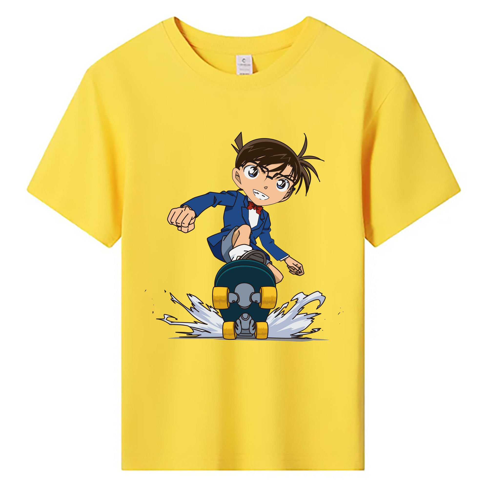 （画像用） 名探偵コナン 江戸川 コナン Detective Conan Conan Edogawa 綿100％キッズTシャツ（フロントプリント）
