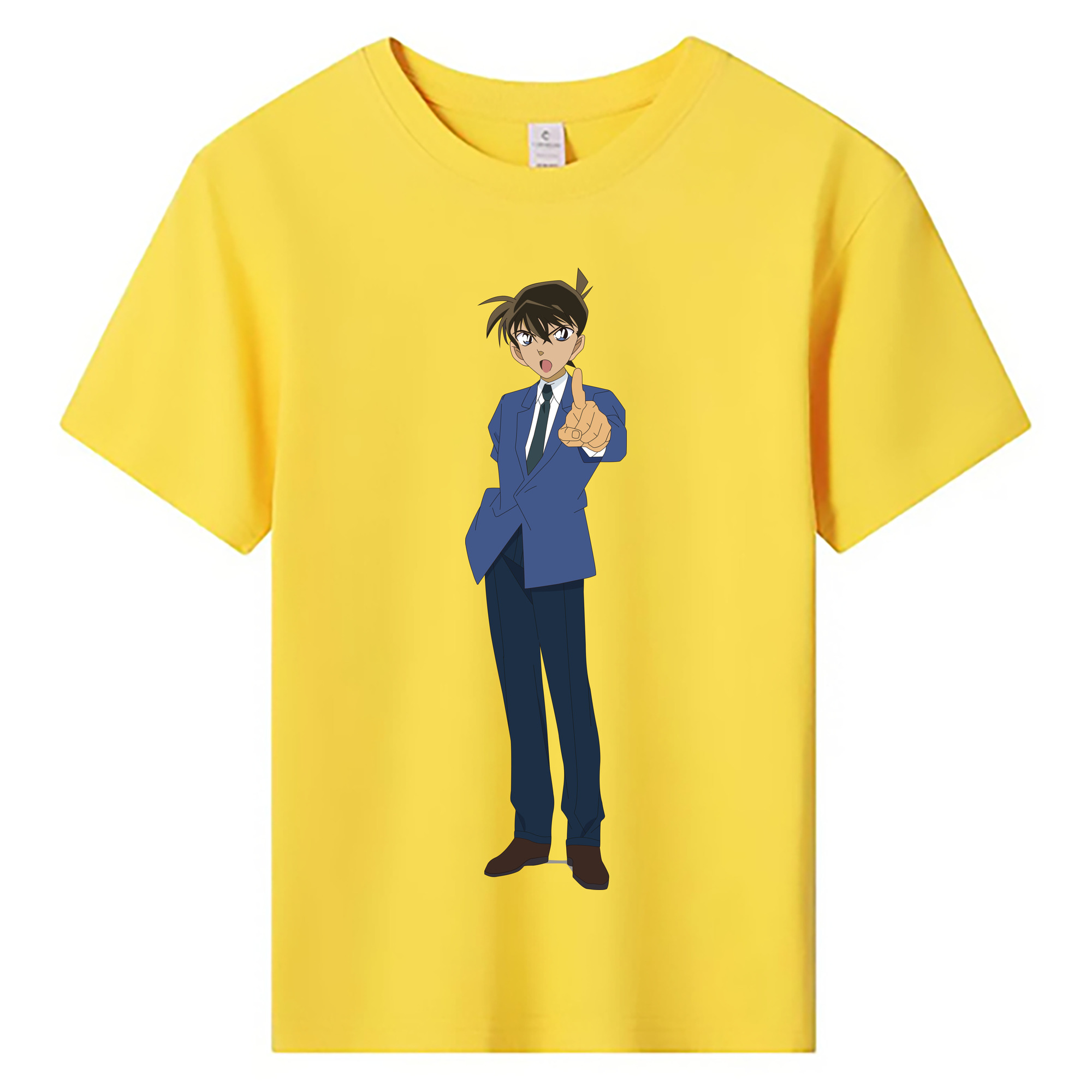 （画像用） 名探偵コナン 江戸川 コナン Detective Conan Conan Edogawa 綿100％キッズTシャツ（フロントプリント）