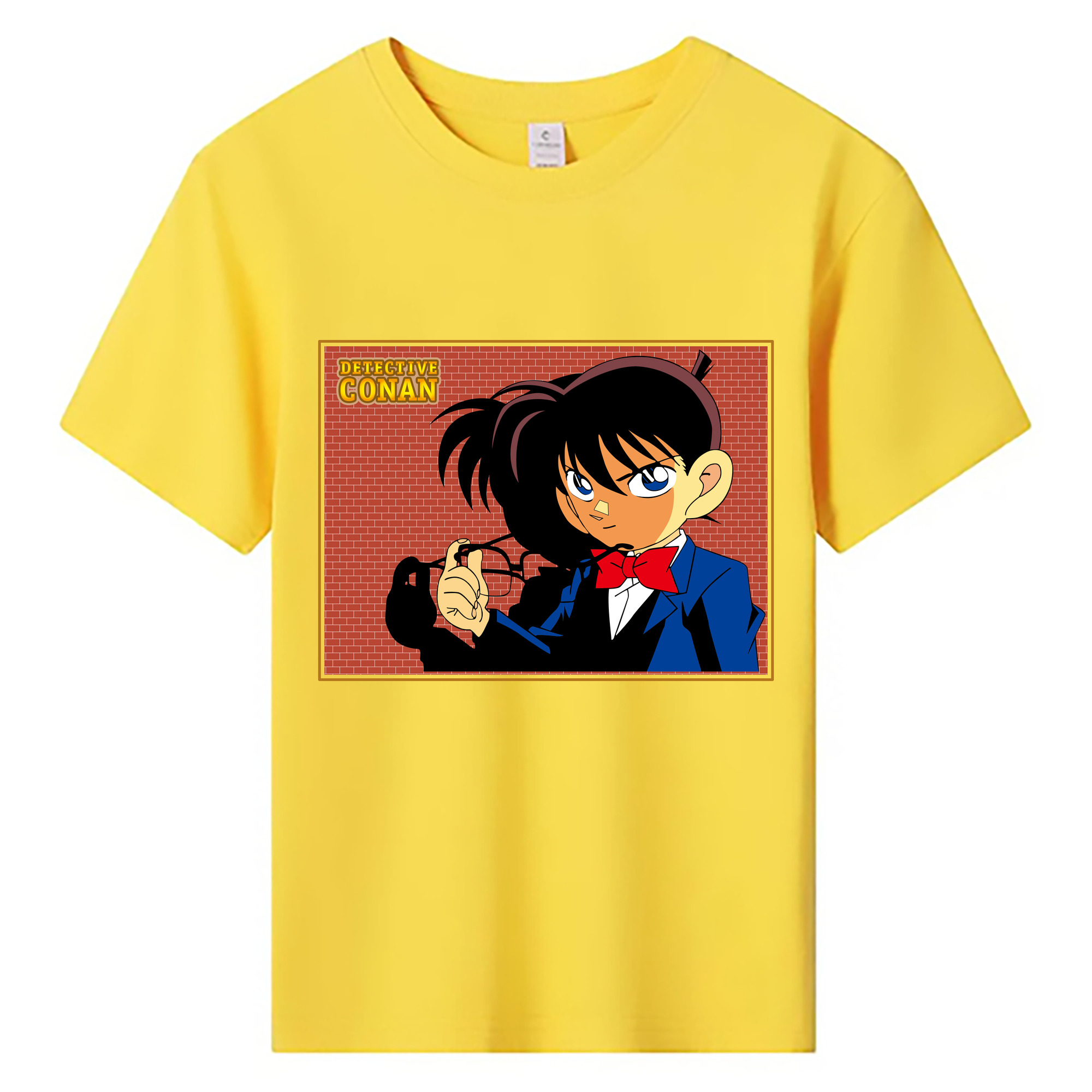（画像用） 名探偵コナン 江戸川 コナン Detective Conan Conan Edogawa 綿100％キッズTシャツ（フロントプリント）