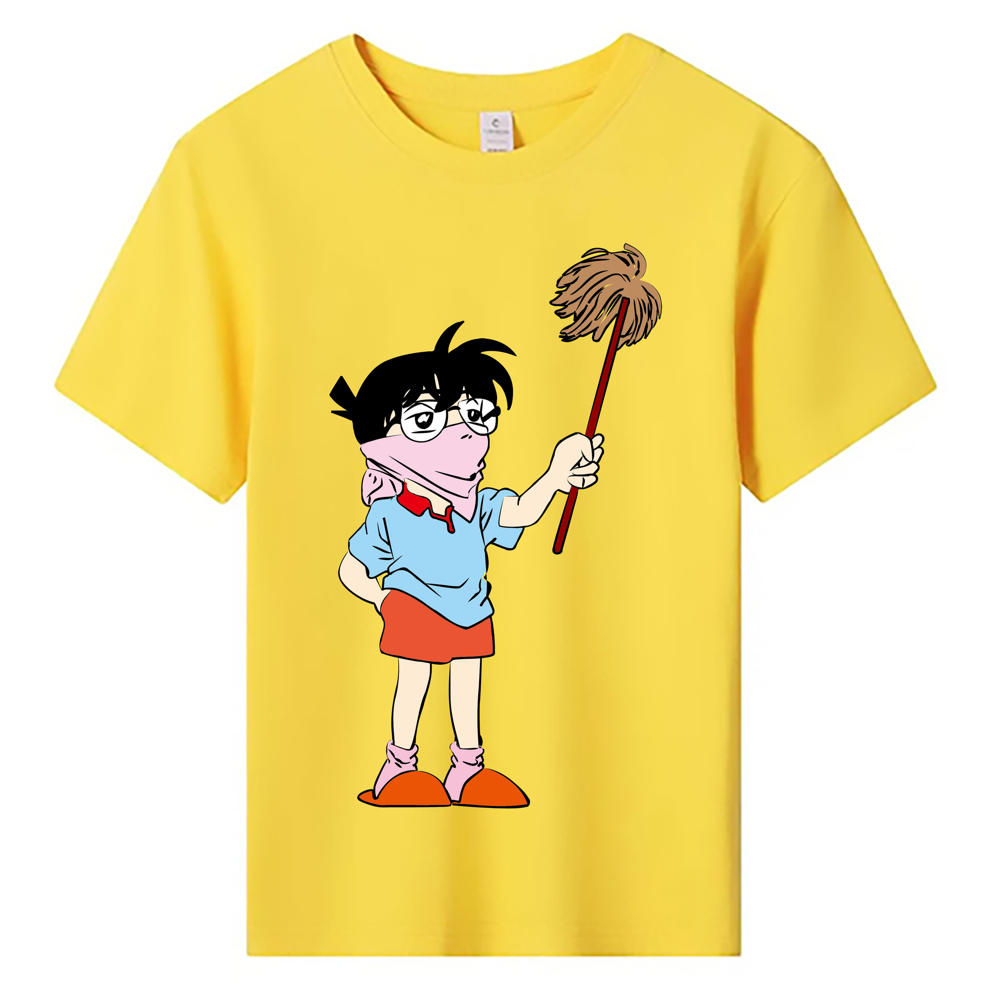 （画像用） 名探偵コナン 江戸川 コナン Detective Conan Conan Edogawa 綿100％キッズTシャツ（フロントプリント）