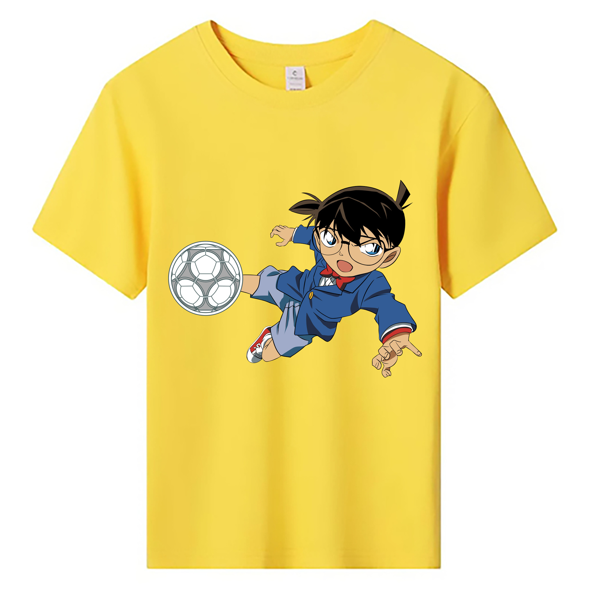 （画像用） 名探偵コナン 江戸川 コナン Detective Conan Conan Edogawa 綿100％キッズTシャツ（フロントプリント）