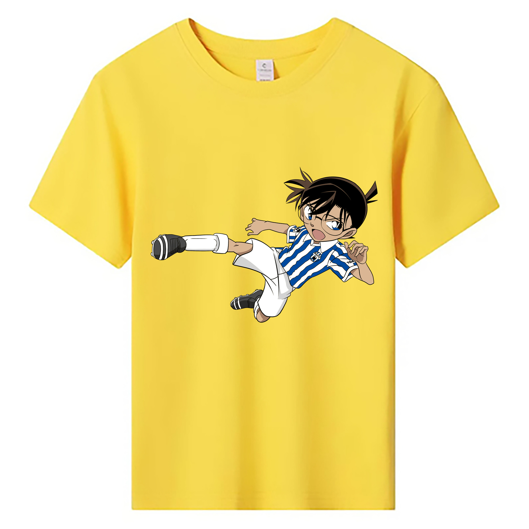 （画像用） 名探偵コナン 江戸川 コナン Detective Conan Conan Edogawa 綿100％キッズTシャツ（フロントプリント）
