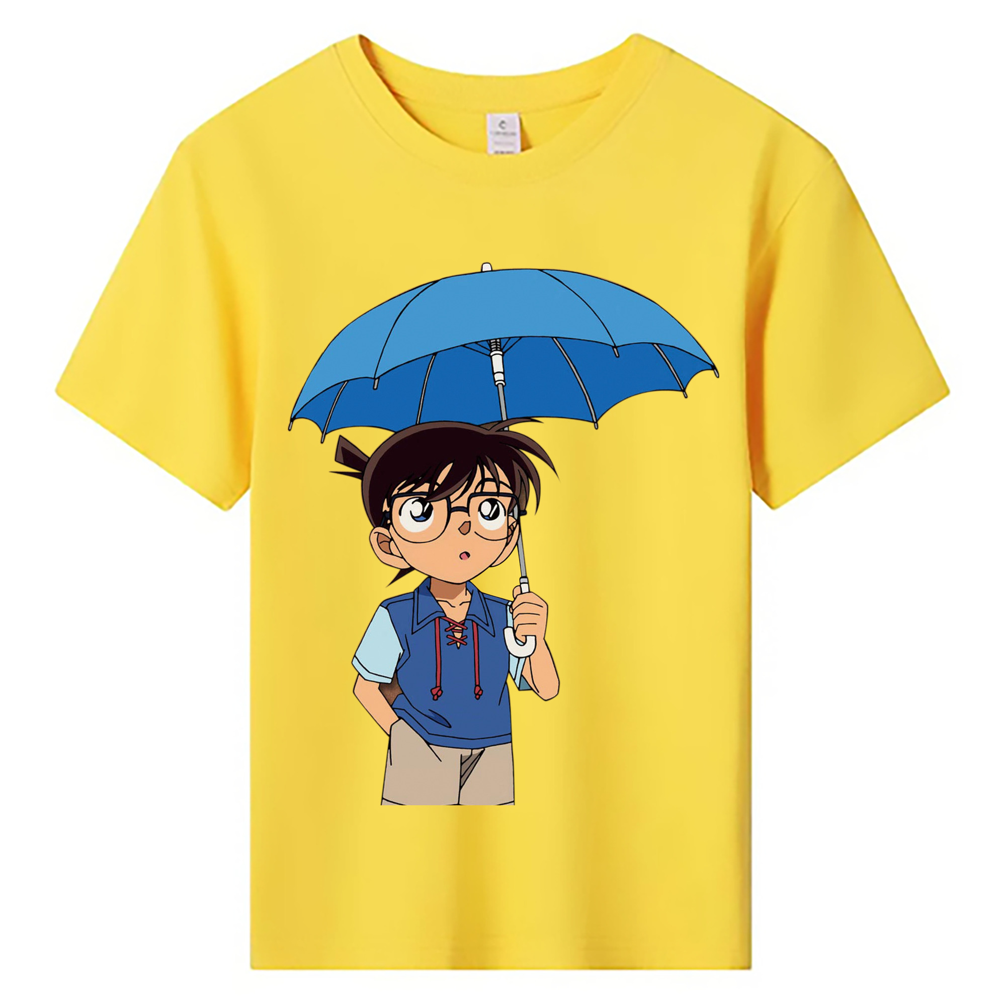 （画像用） 名探偵コナン 江戸川 コナン Detective Conan Conan Edogawa 綿100％キッズTシャツ（フロントプリント）