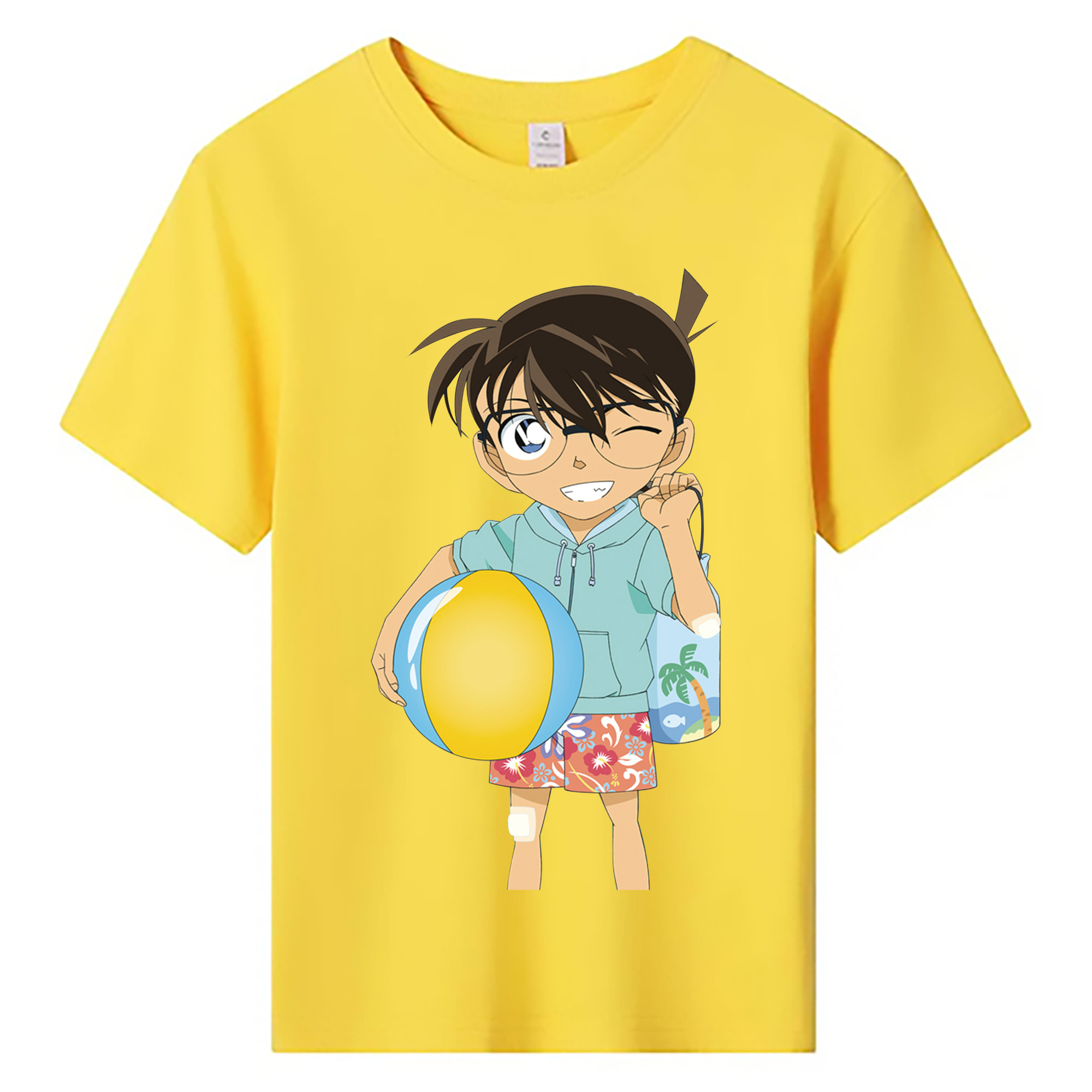 （画像用） 名探偵コナン 江戸川 コナン Detective Conan Conan Edogawa 綿100％キッズTシャツ（フロントプリント）