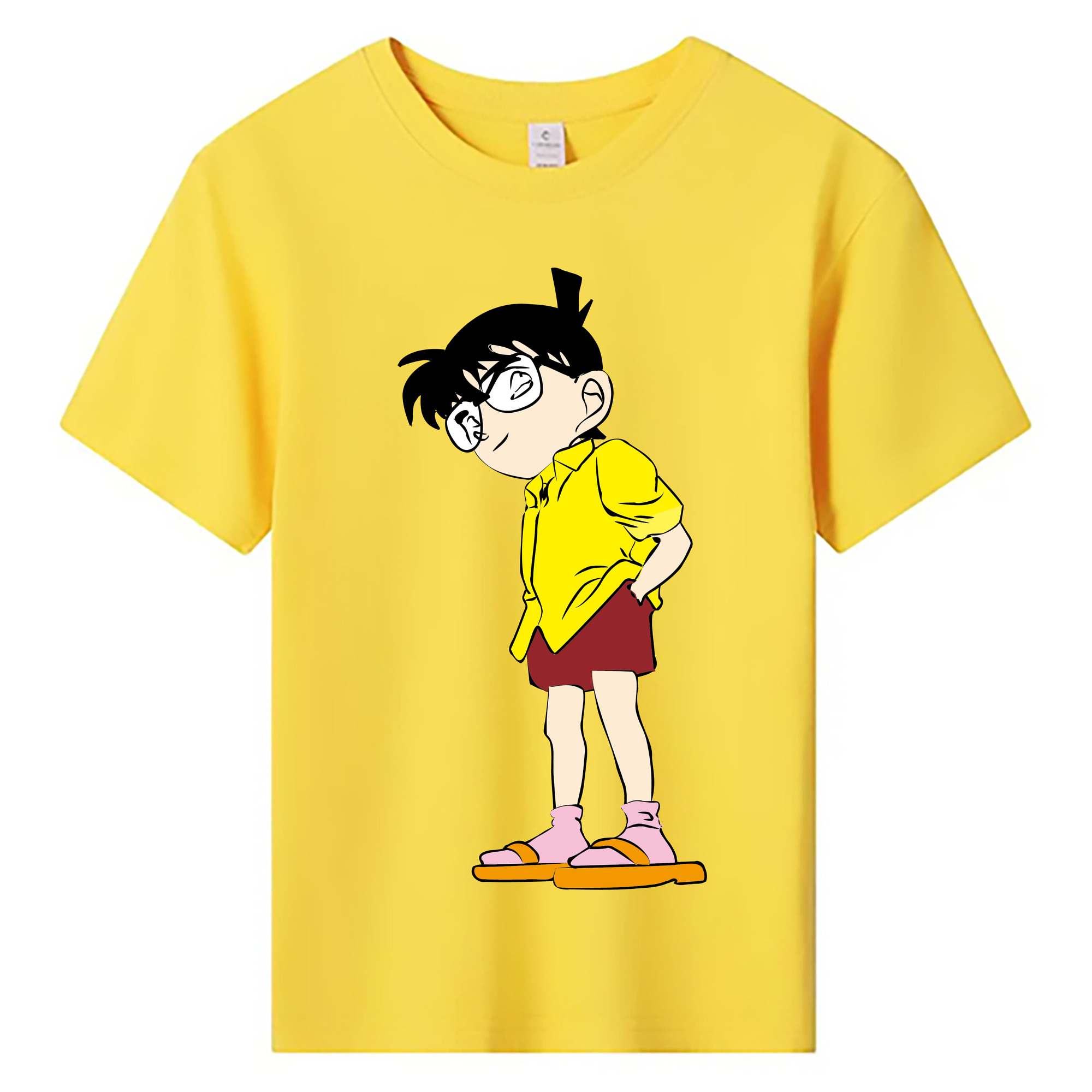 （画像用） 名探偵コナン 江戸川 コナン Detective Conan Conan Edogawa 綿100％キッズTシャツ（フロントプリント）