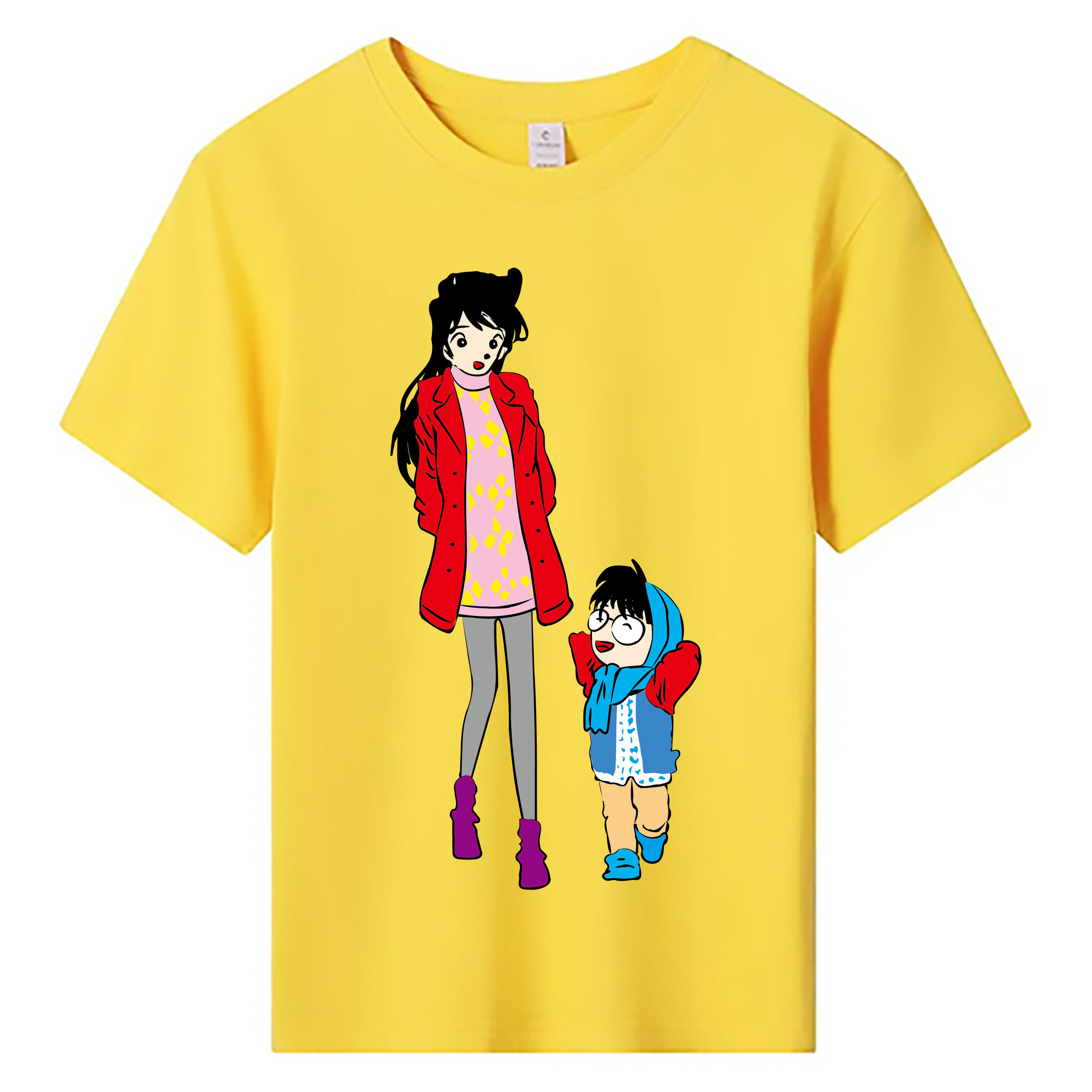 （画像用） 名探偵コナン 江戸川 コナン Detective Conan Conan Edogawa 綿100％キッズTシャツ（フロントプリント）