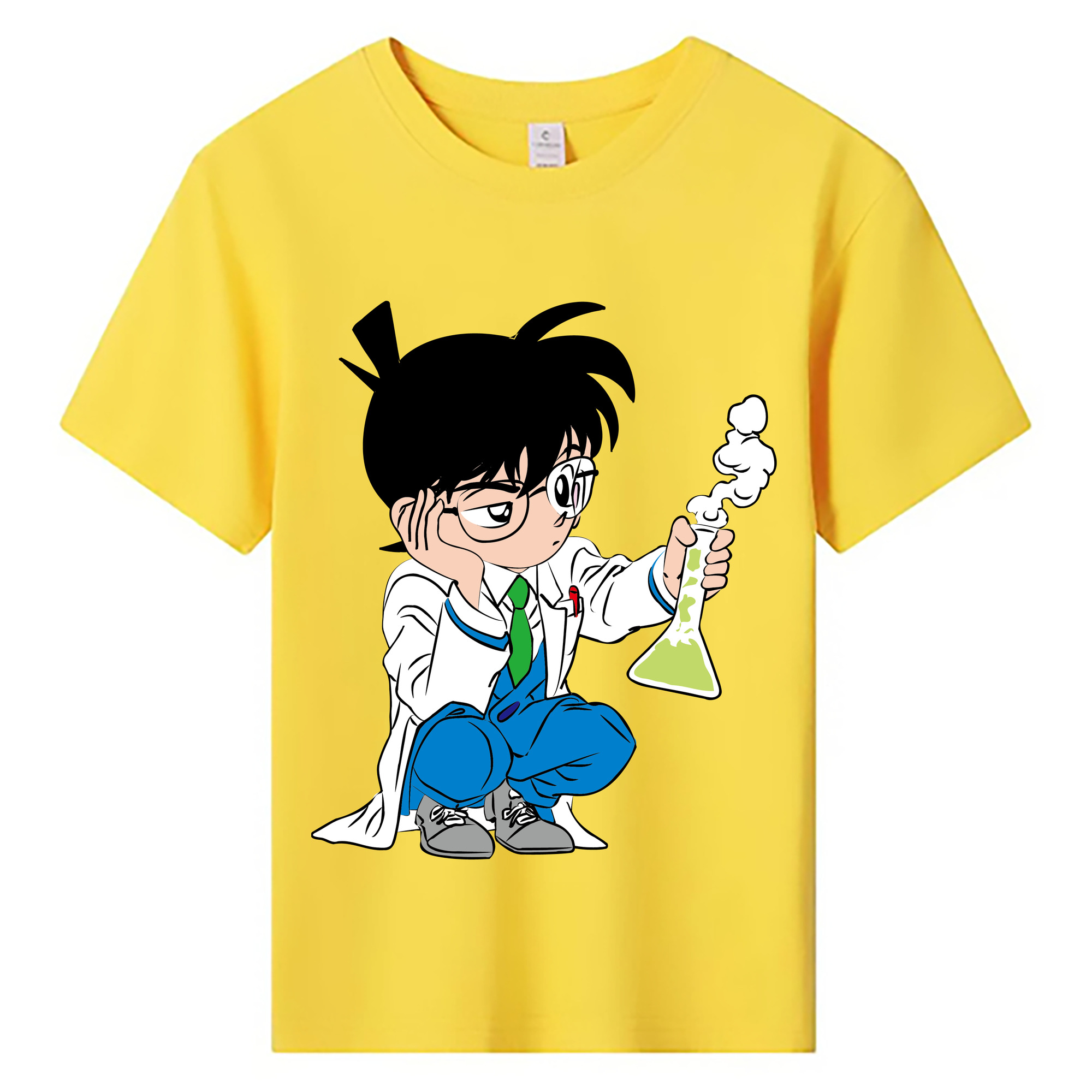 （画像用） 名探偵コナン 江戸川 コナン Detective Conan Conan Edogawa 綿100％キッズTシャツ（フロントプリント）